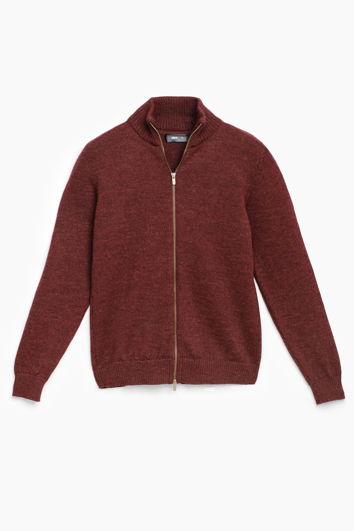 Zipper Zip Cardigan Bordeaux