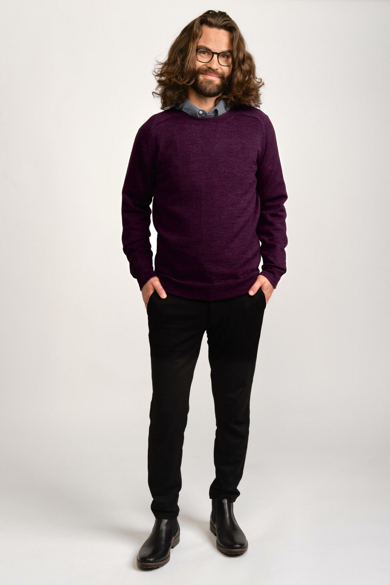 Sweater Plum Crew Neck