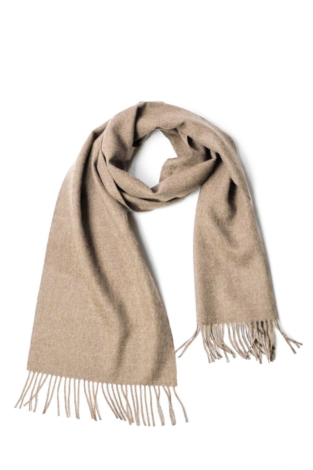 Alpaca Wool Scarf Brown