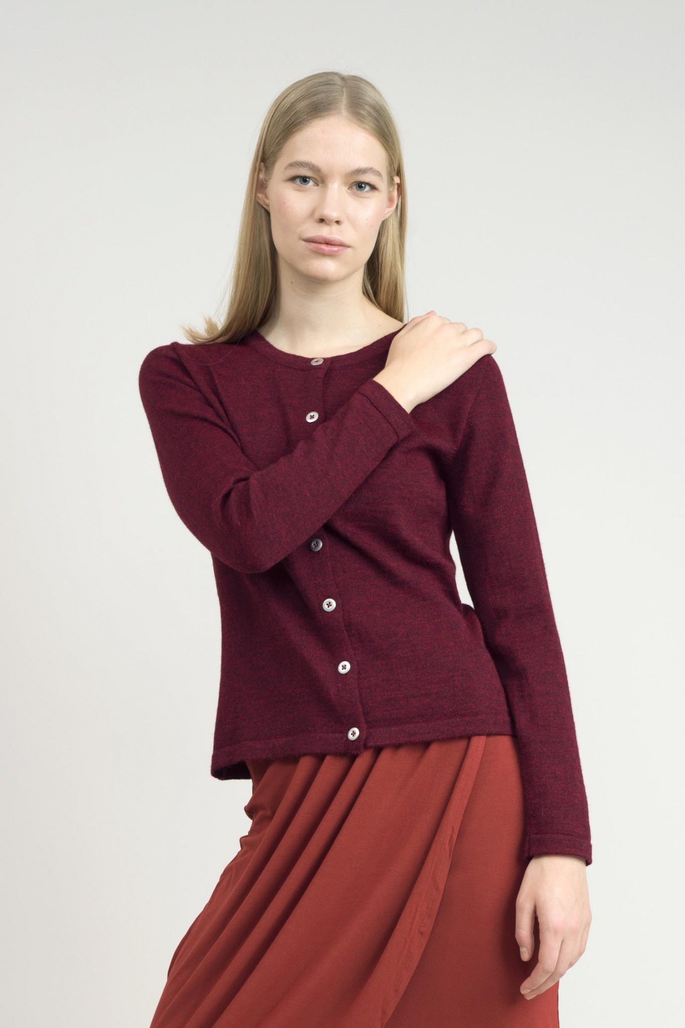Serene Cardigan Burgundy