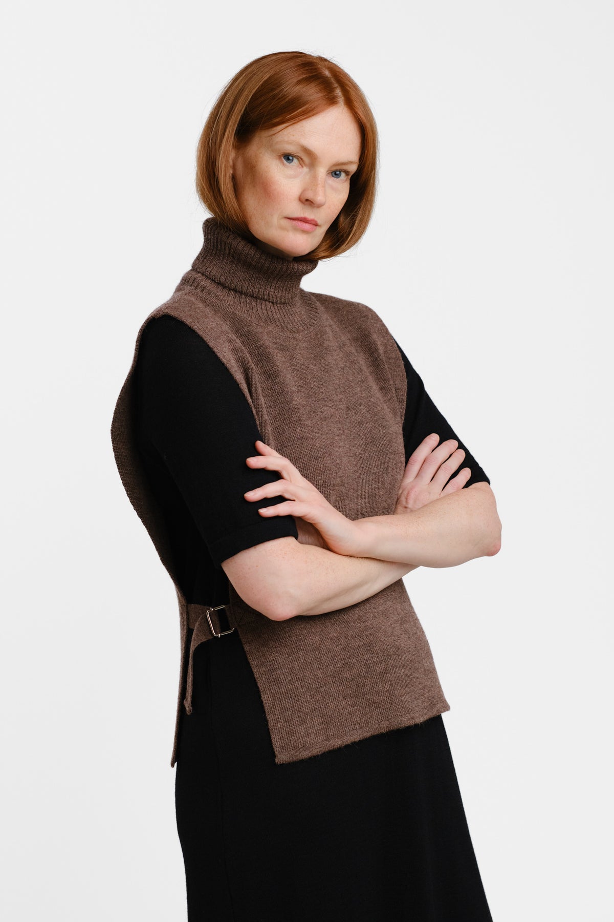 SOLACE vest, caramel latte