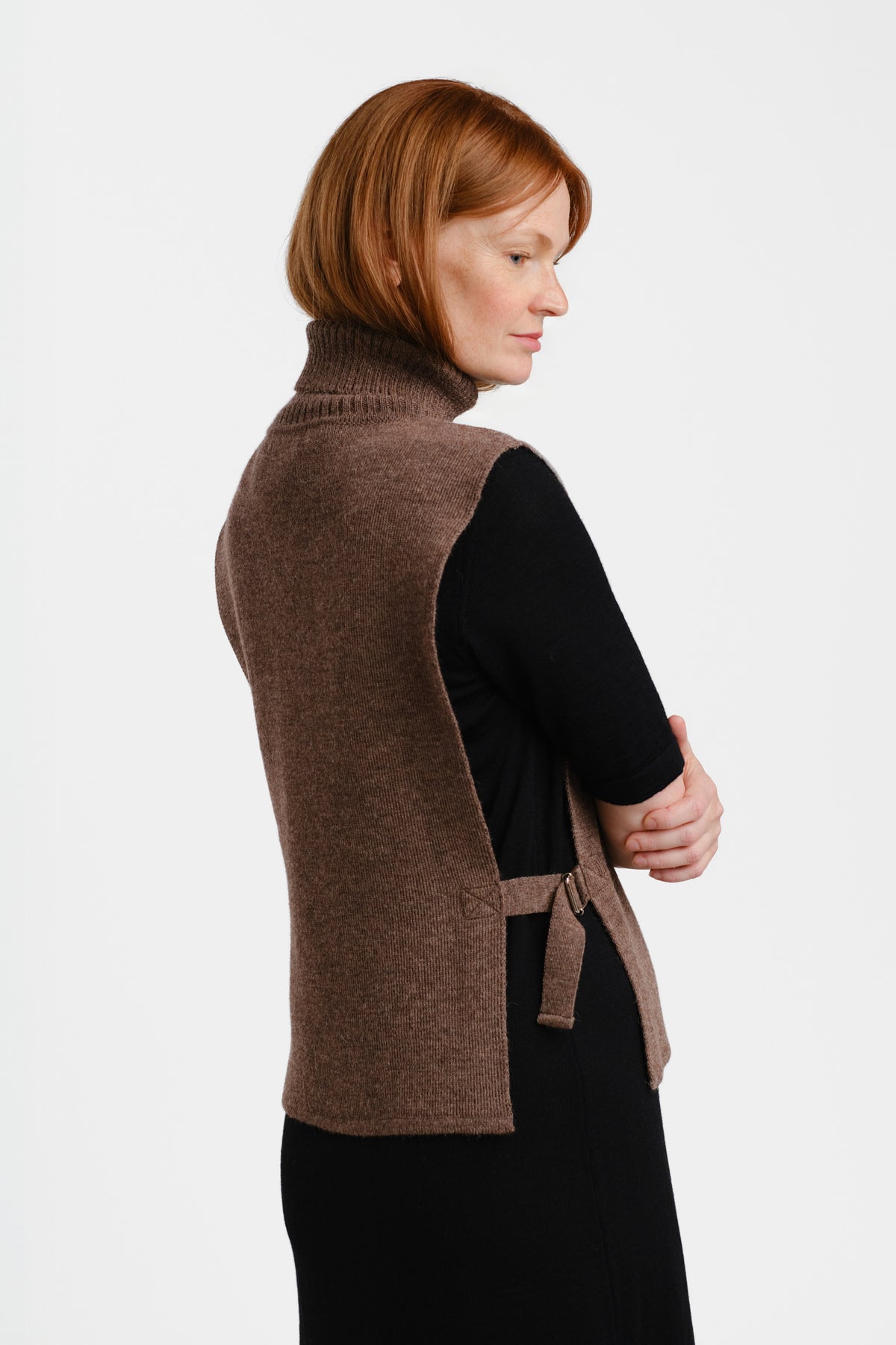 SOLACE vest, caramel latte