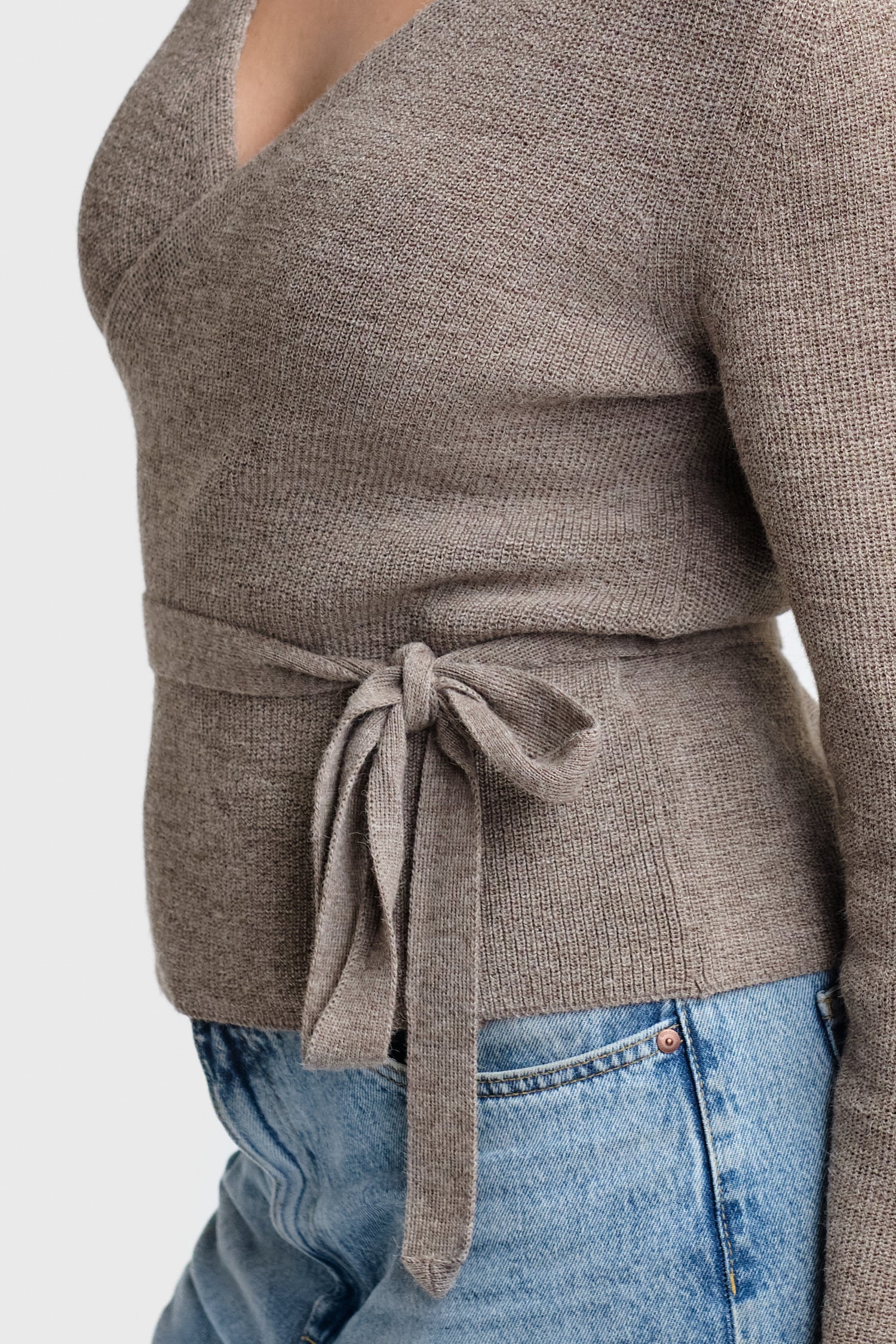 Calm Cardigan Dark Greige