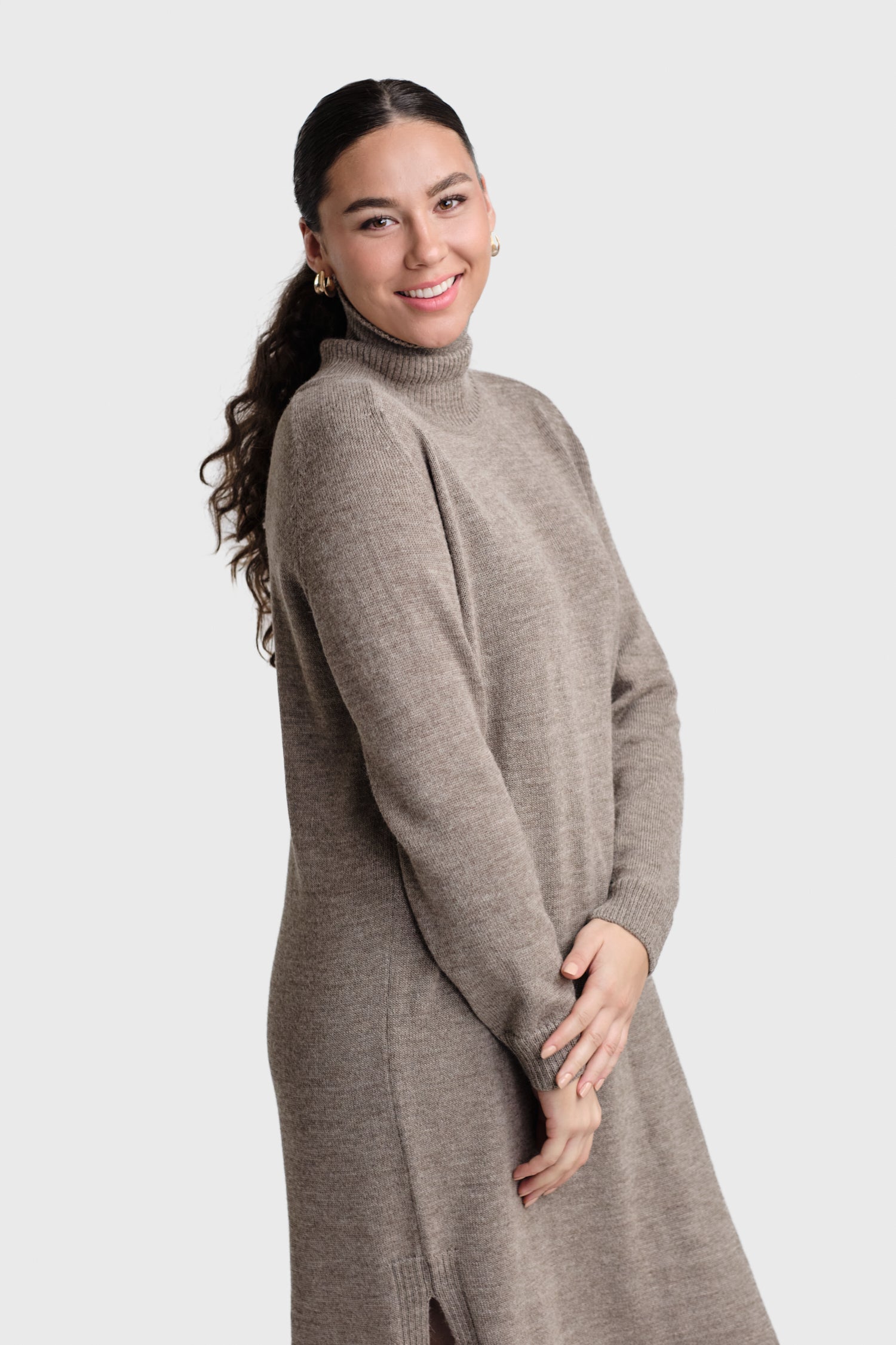 Cozy Maxi Dress Dark Greige