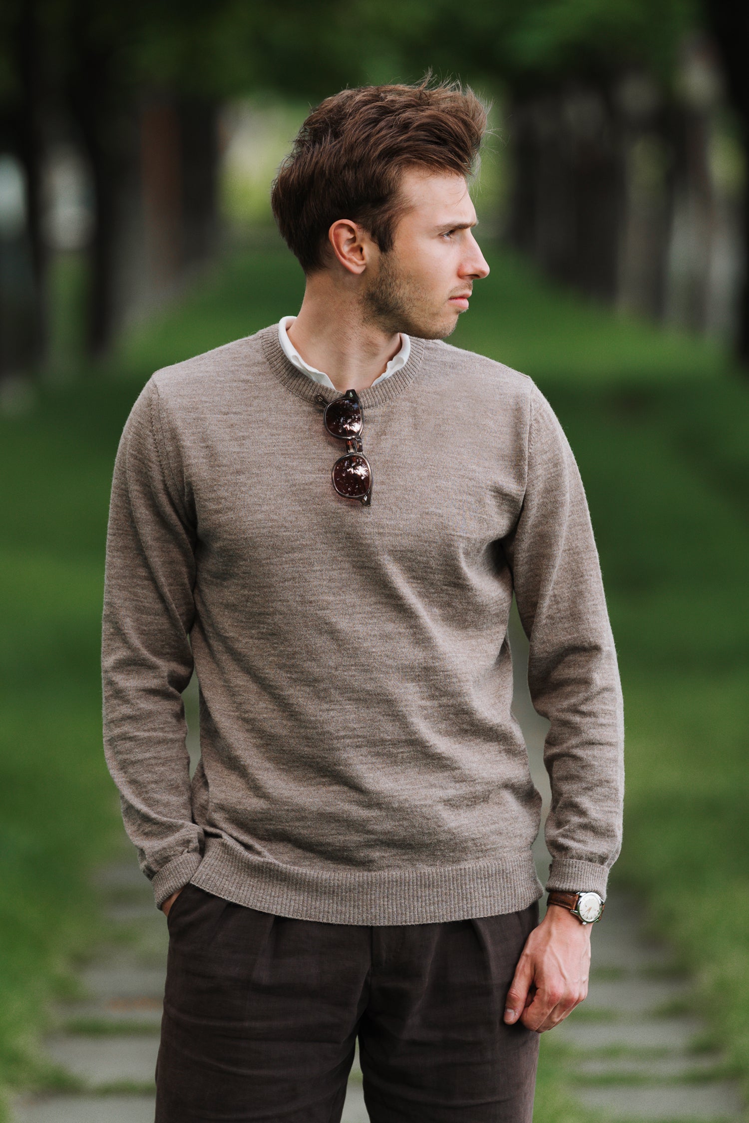 Element Knit Sweater Dark Greige