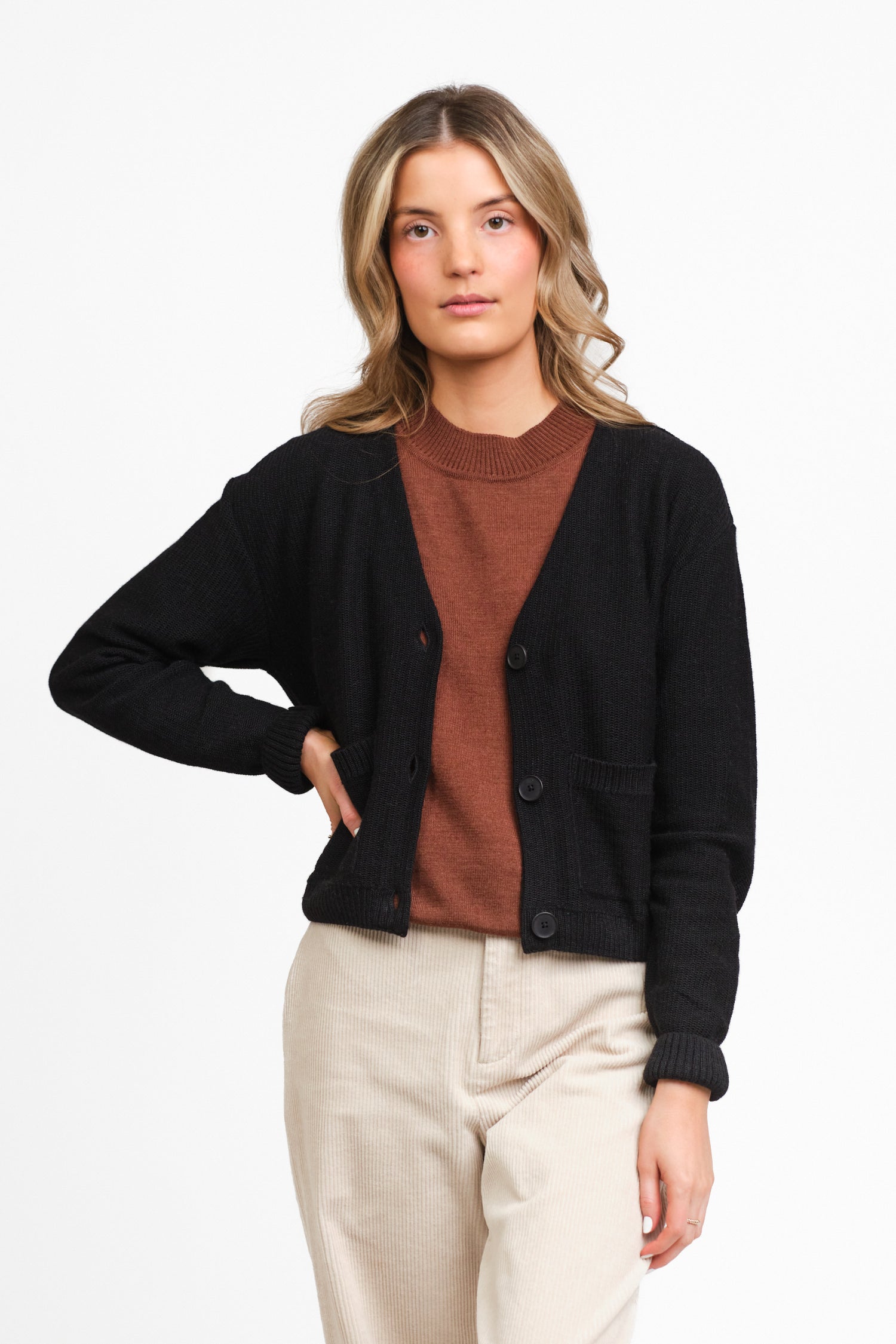 PETIOLE cardigan, black