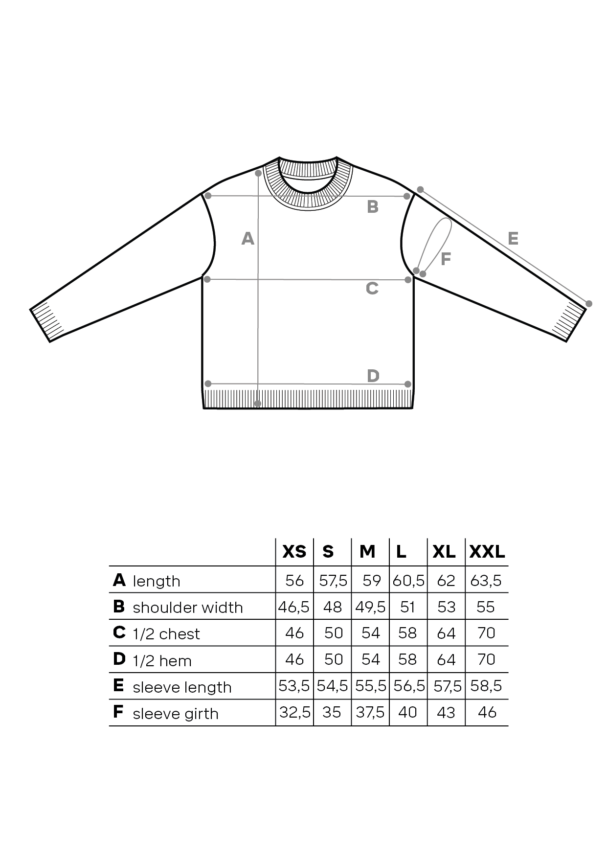 Size chart image 1