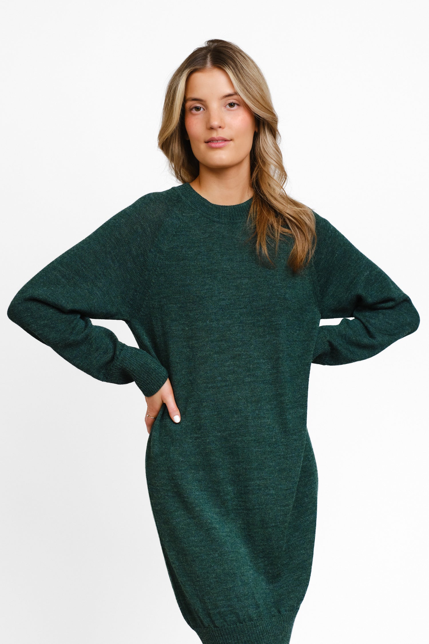Shine Dress Deep Green