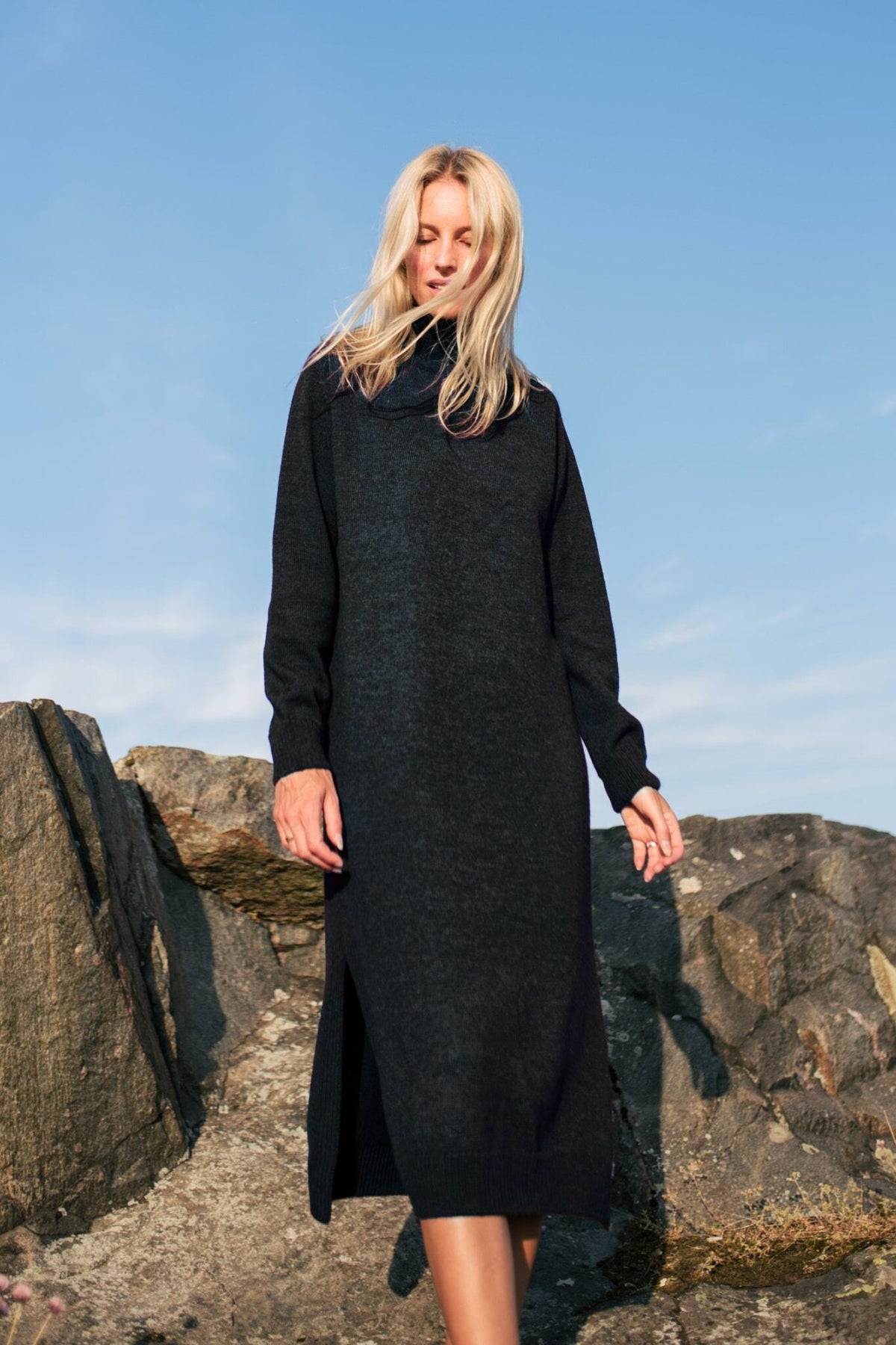 Cozy Maxi Dress Dark Grey