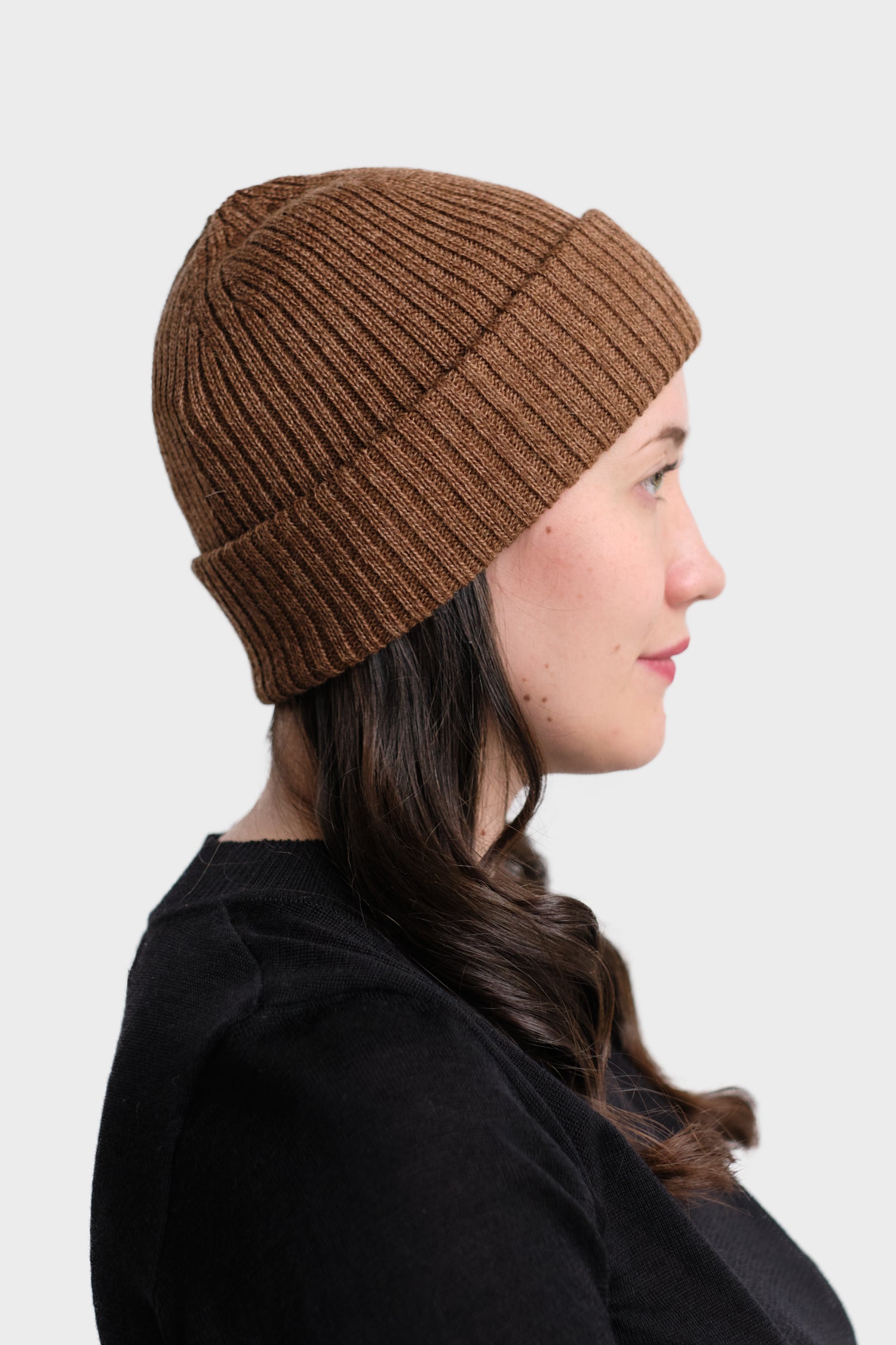 Fold Beanie Middle Brown