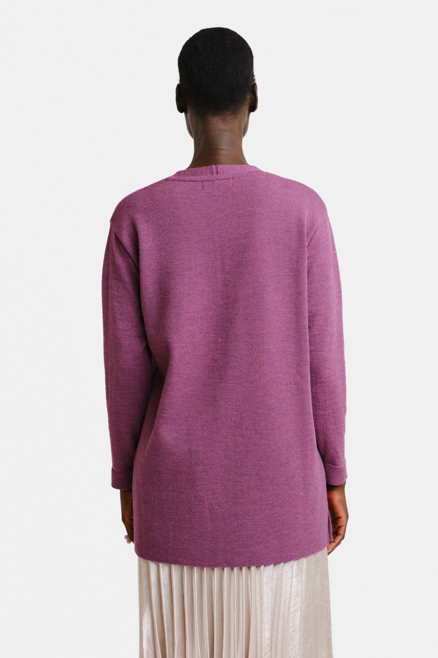 Drop Cardigan Lilac
