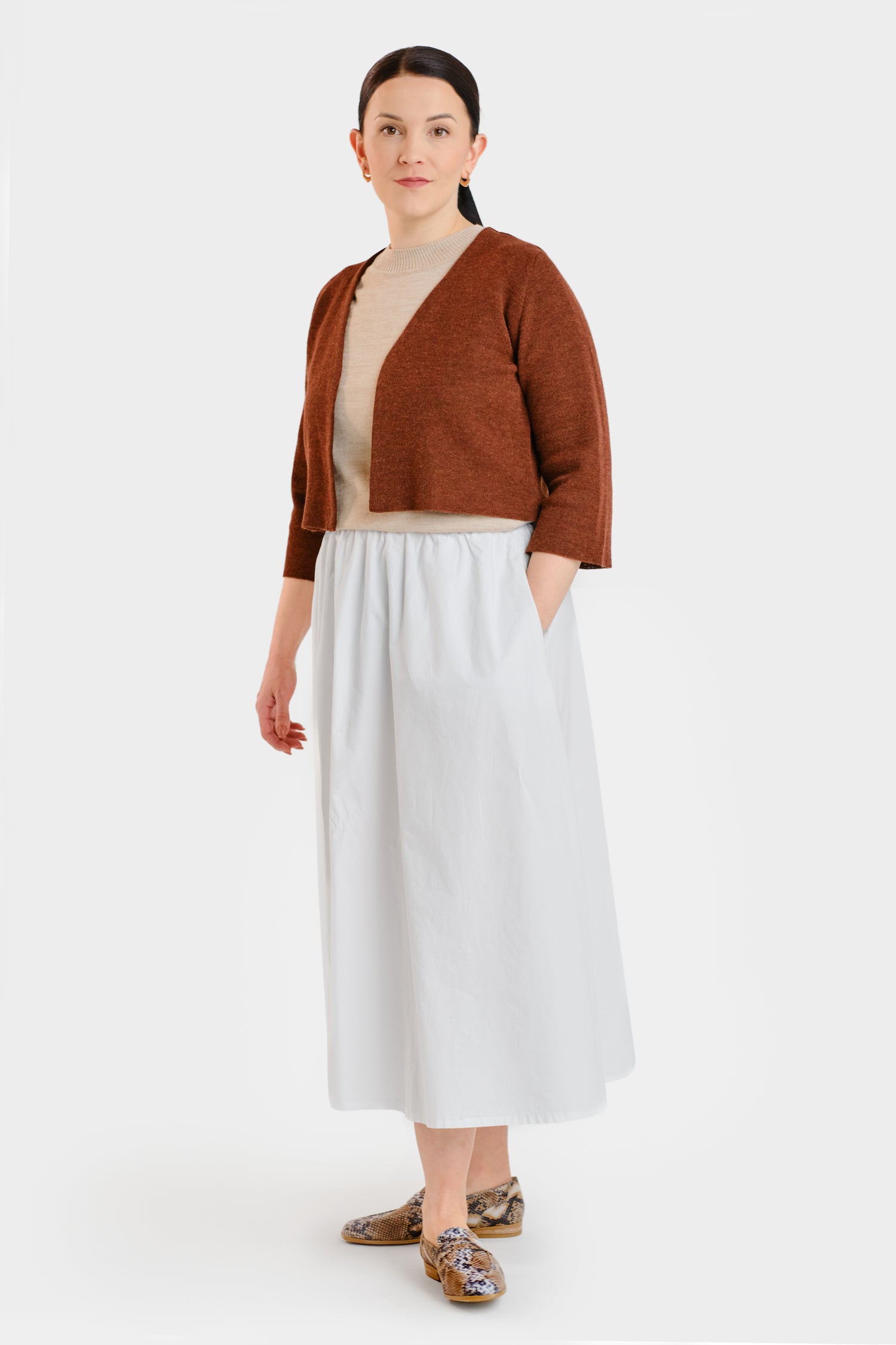 Haiku Cardigan Mahogany