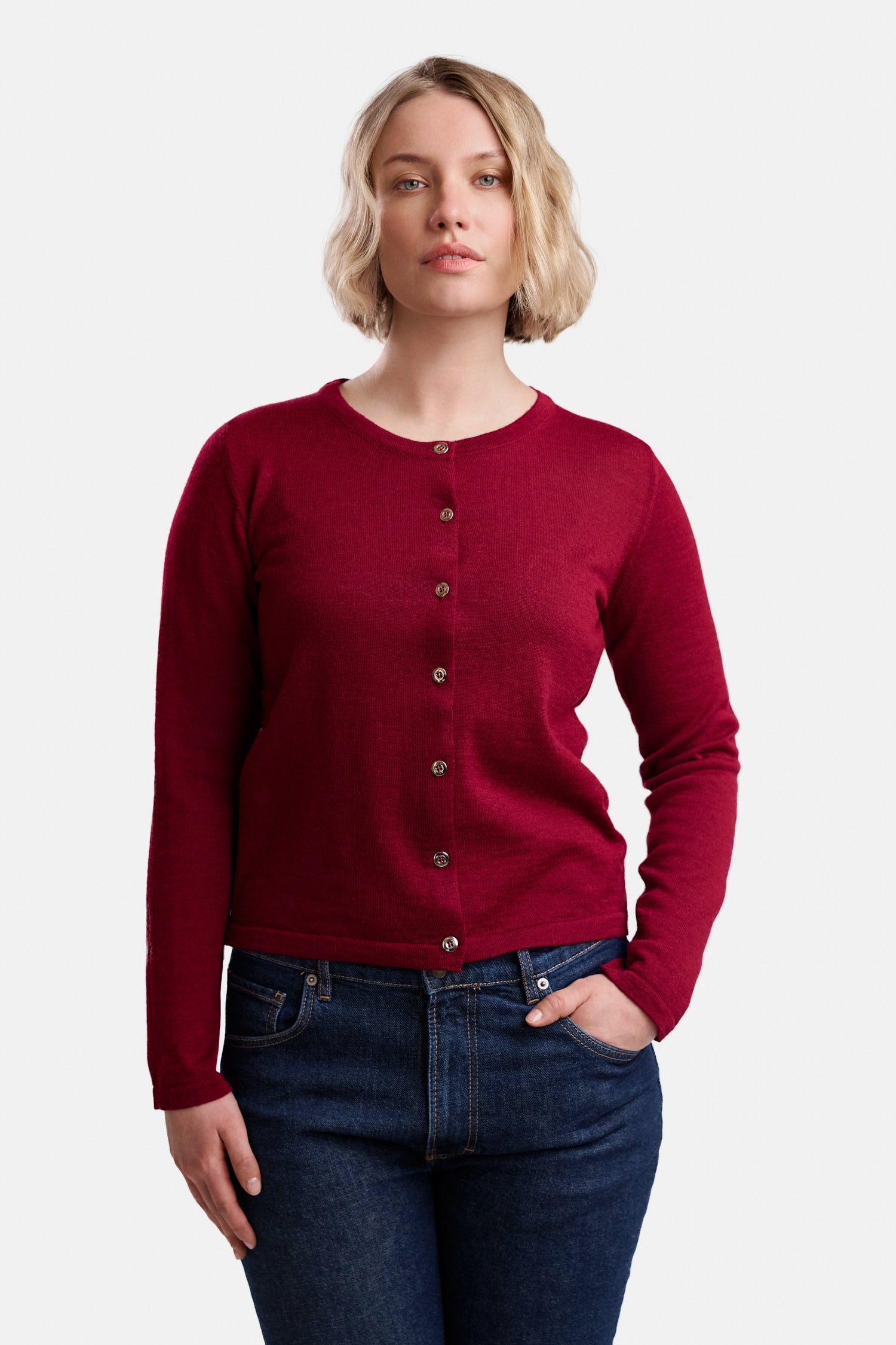 SERENE cardigan 2.0, cranberry