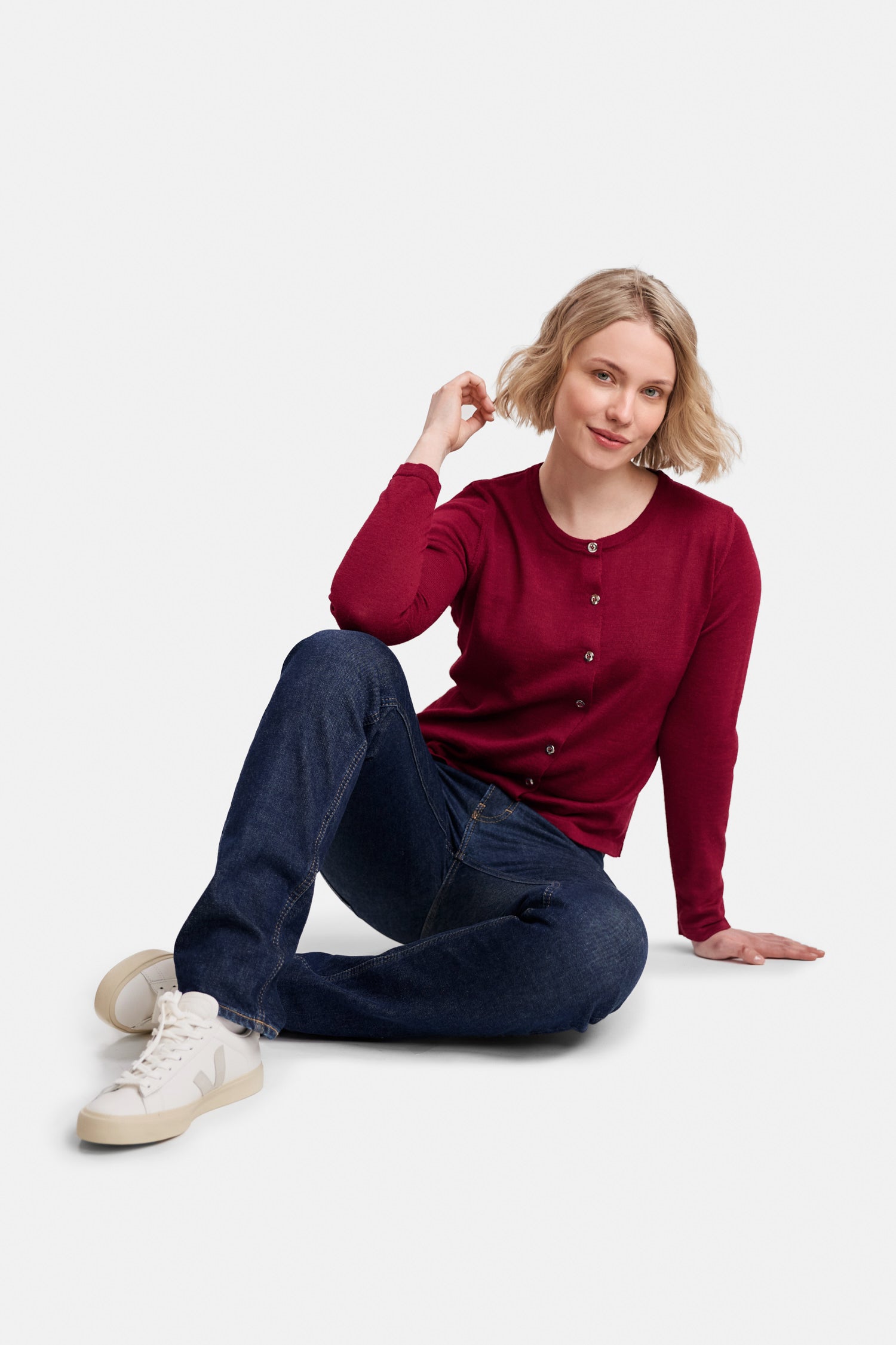 SERENE cardigan 2.0, cranberry