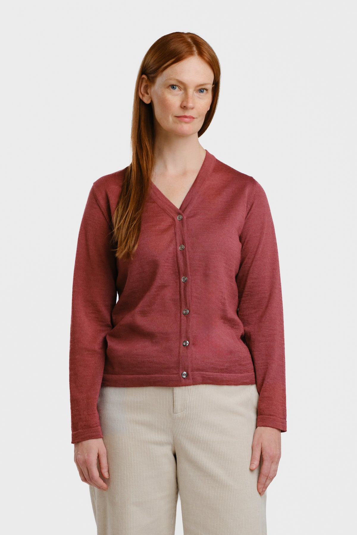SILENT cardigan, raspberry