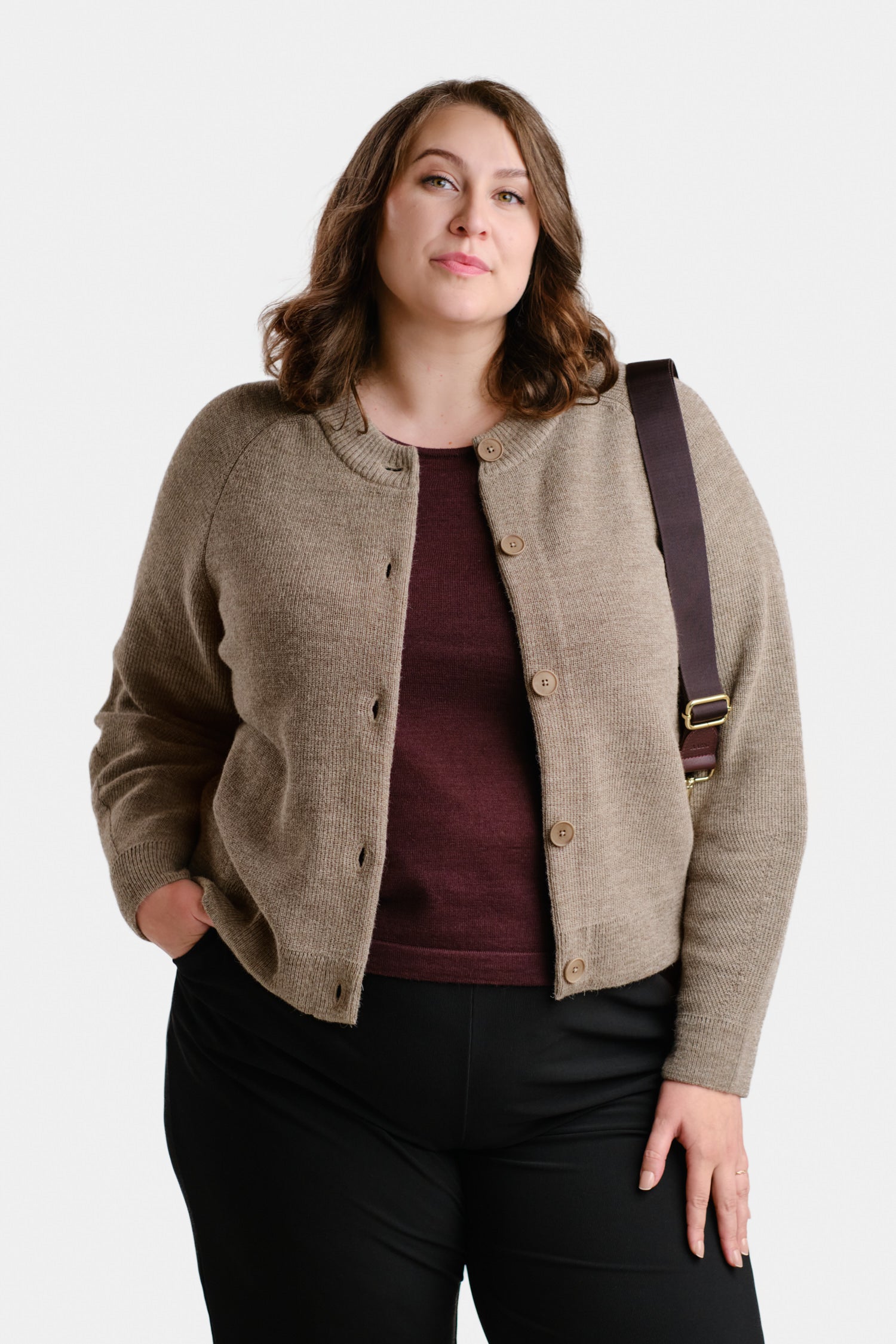 【20AW】Hyomon Cardigan(GREIGE) SOON cardigan, dark greige | Alpa