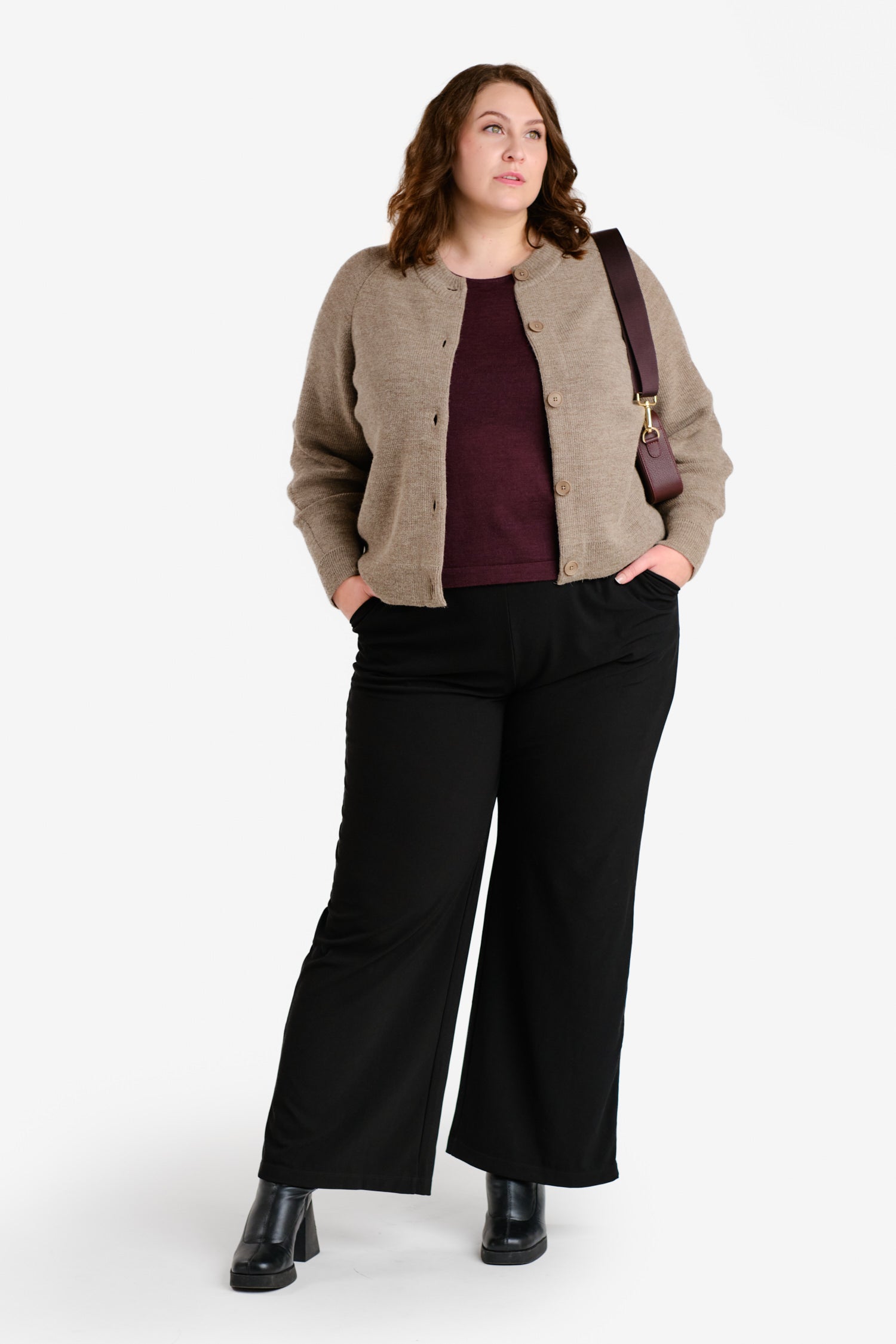 Soon Cardigan Dark Greige