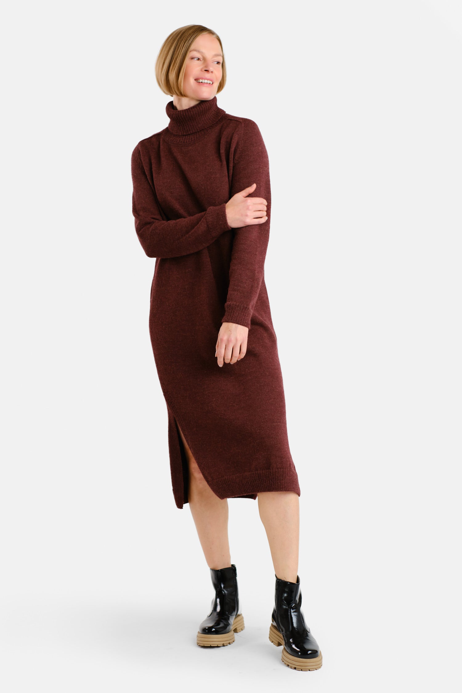Cozy Maxi Dress Bordeaux