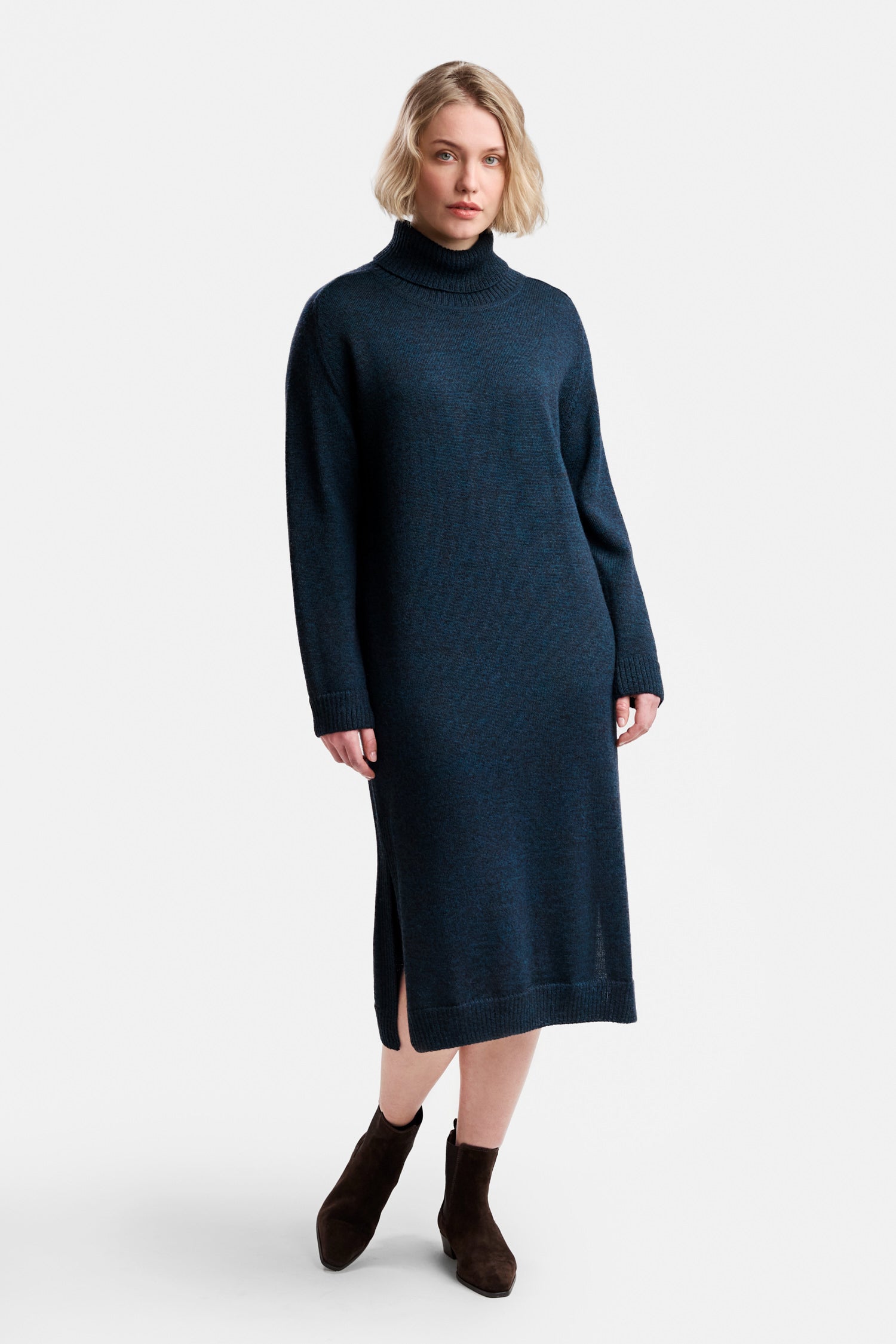 COZY maxi dress, dark petrol