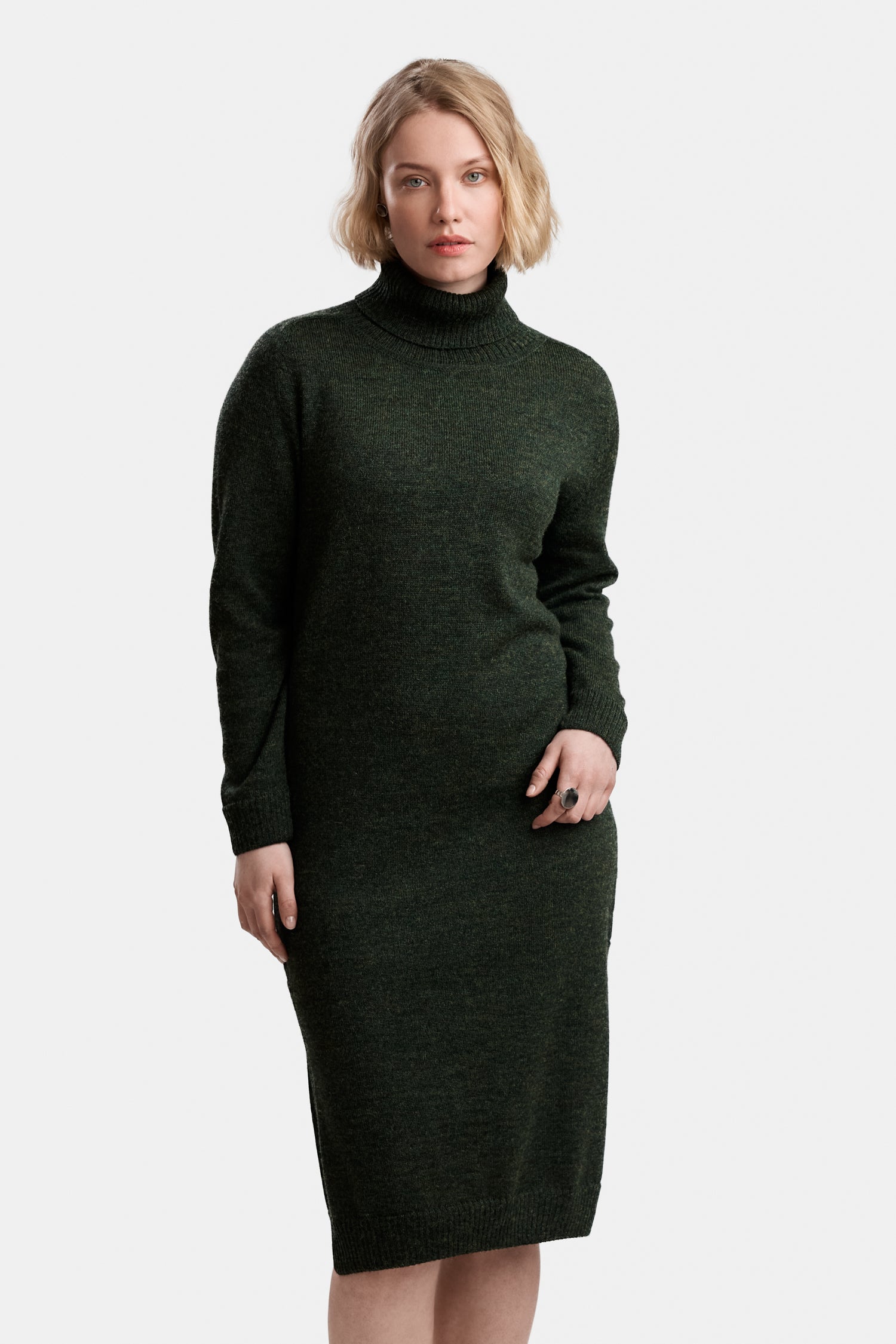 COZY maxi dress, forest green