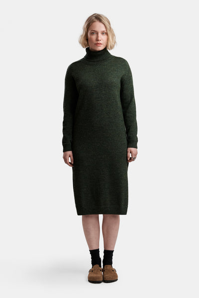 green maxi sweater dress Vestido Maxi Tipo Suter Venae - Verde Oliva
