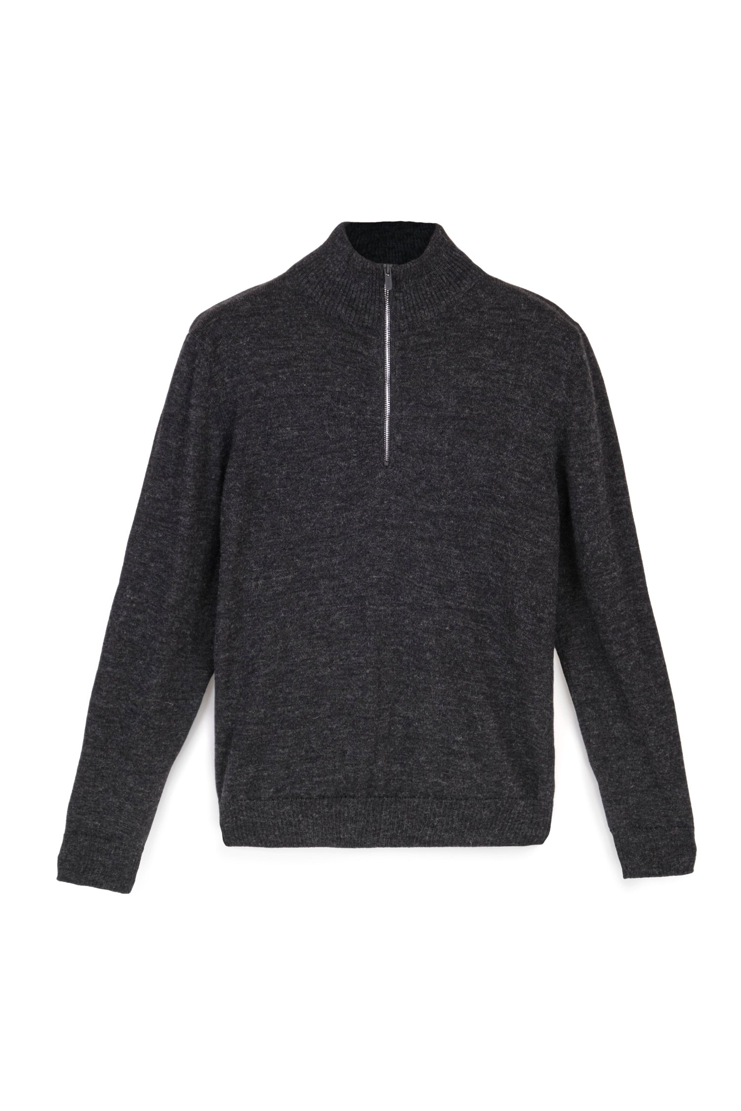 Half Zip Cardigan Charcoal