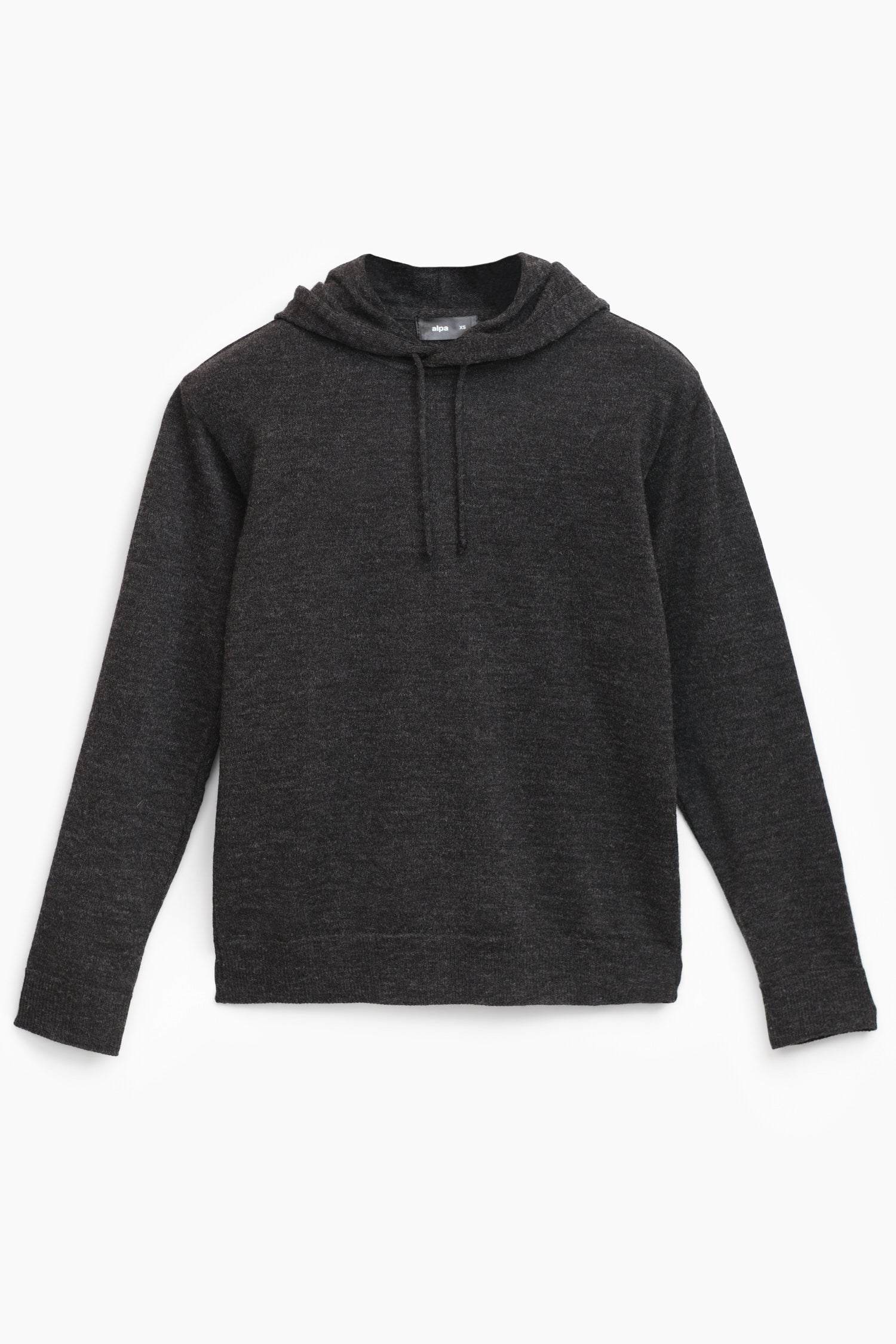 HOODIE alpaca hoodie, charcoal | Alpa