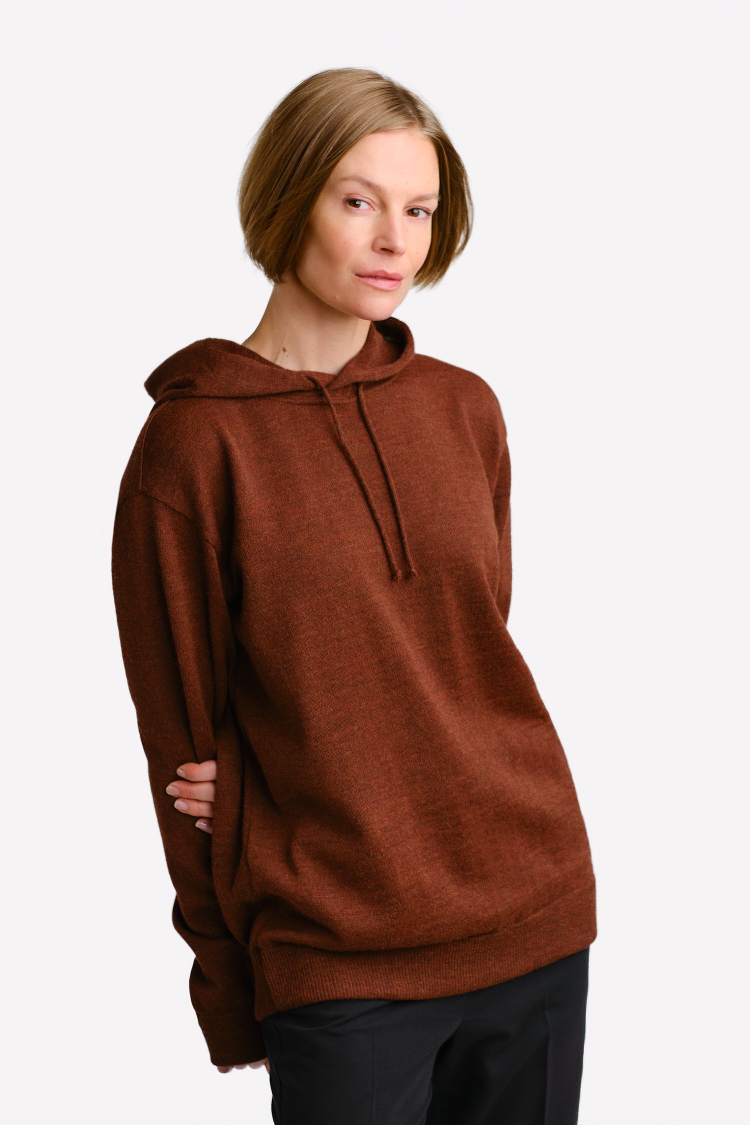 Hoodie Hooded Sweater Mahogany