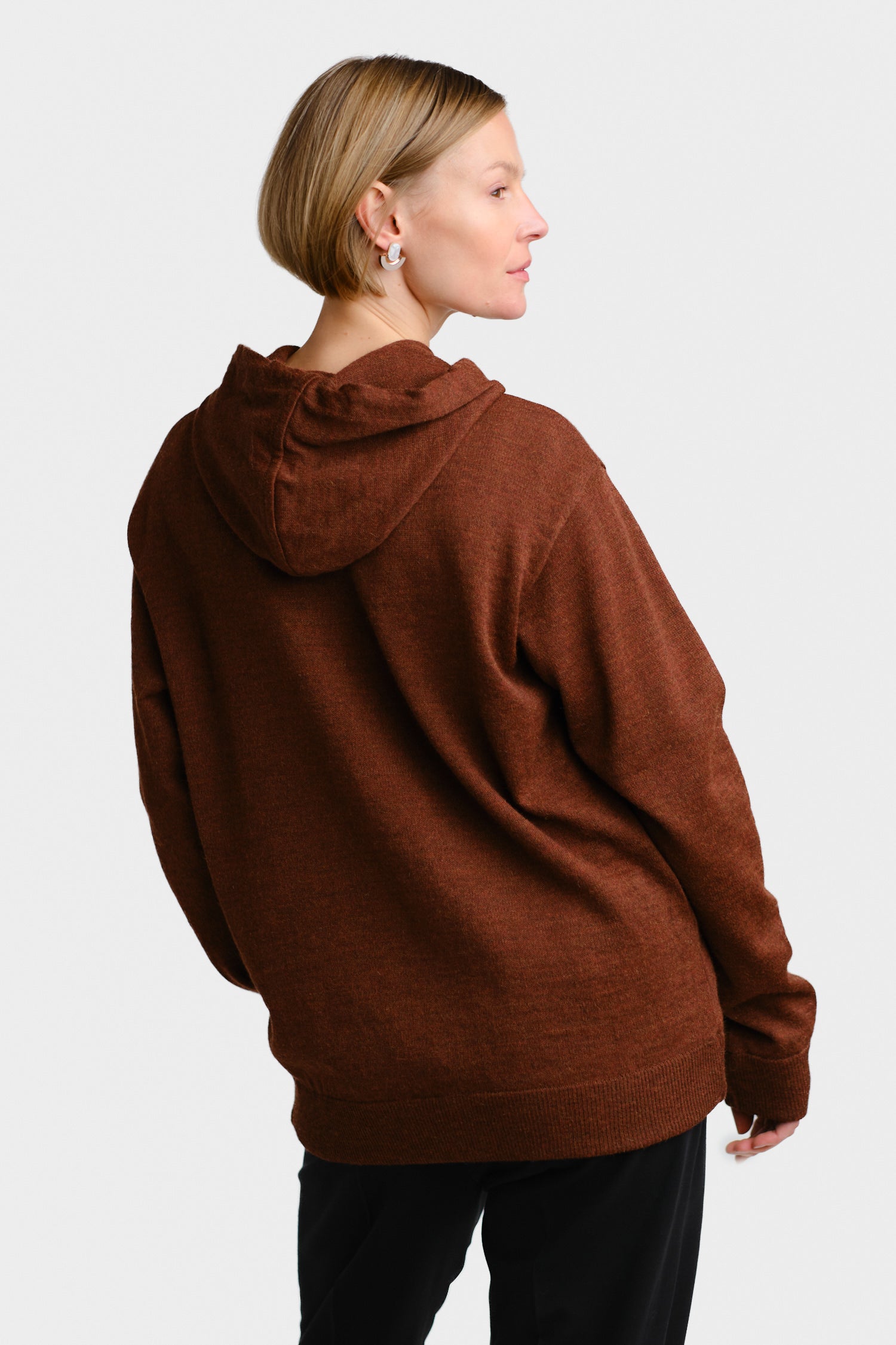 Hoodie Hooded Sweater Mahogany