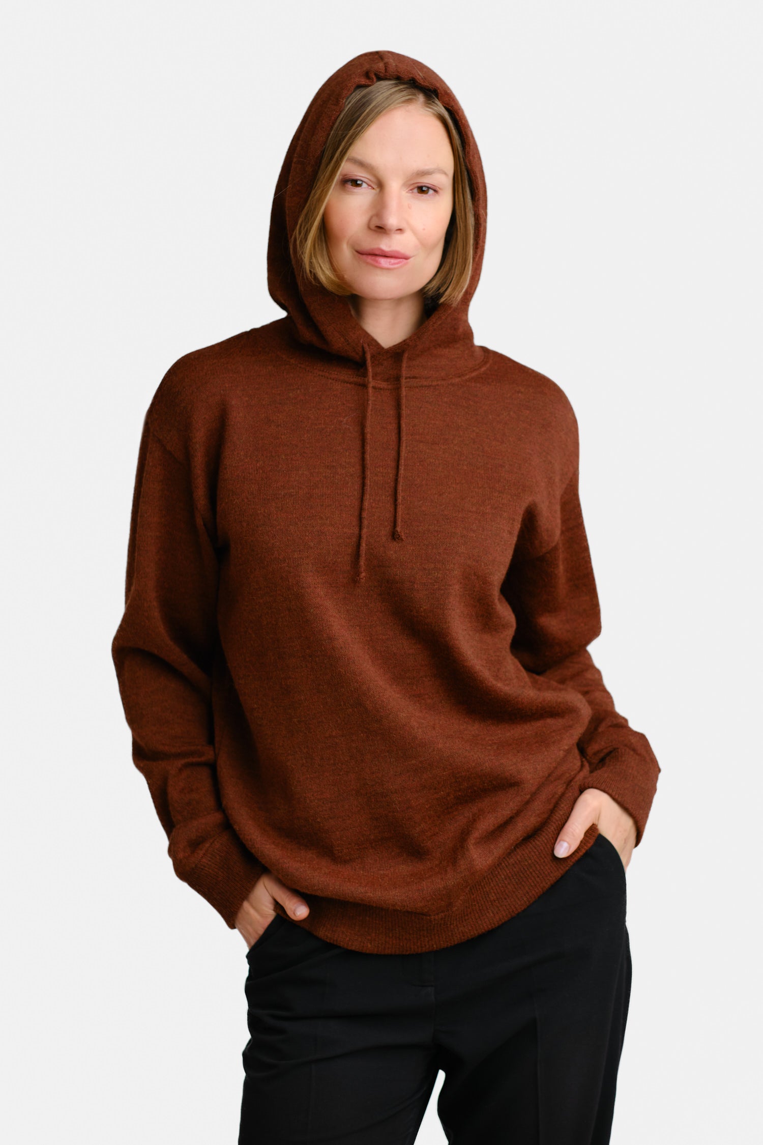 Hoodie Hooded Sweater Mahogany