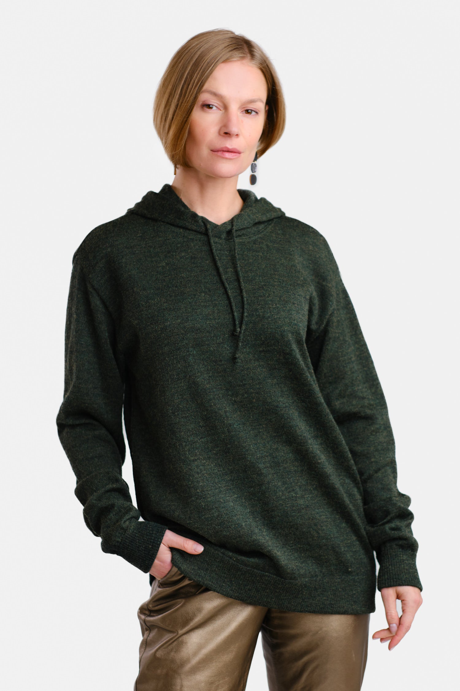 Hoodie Hooded Sweater Forest Green