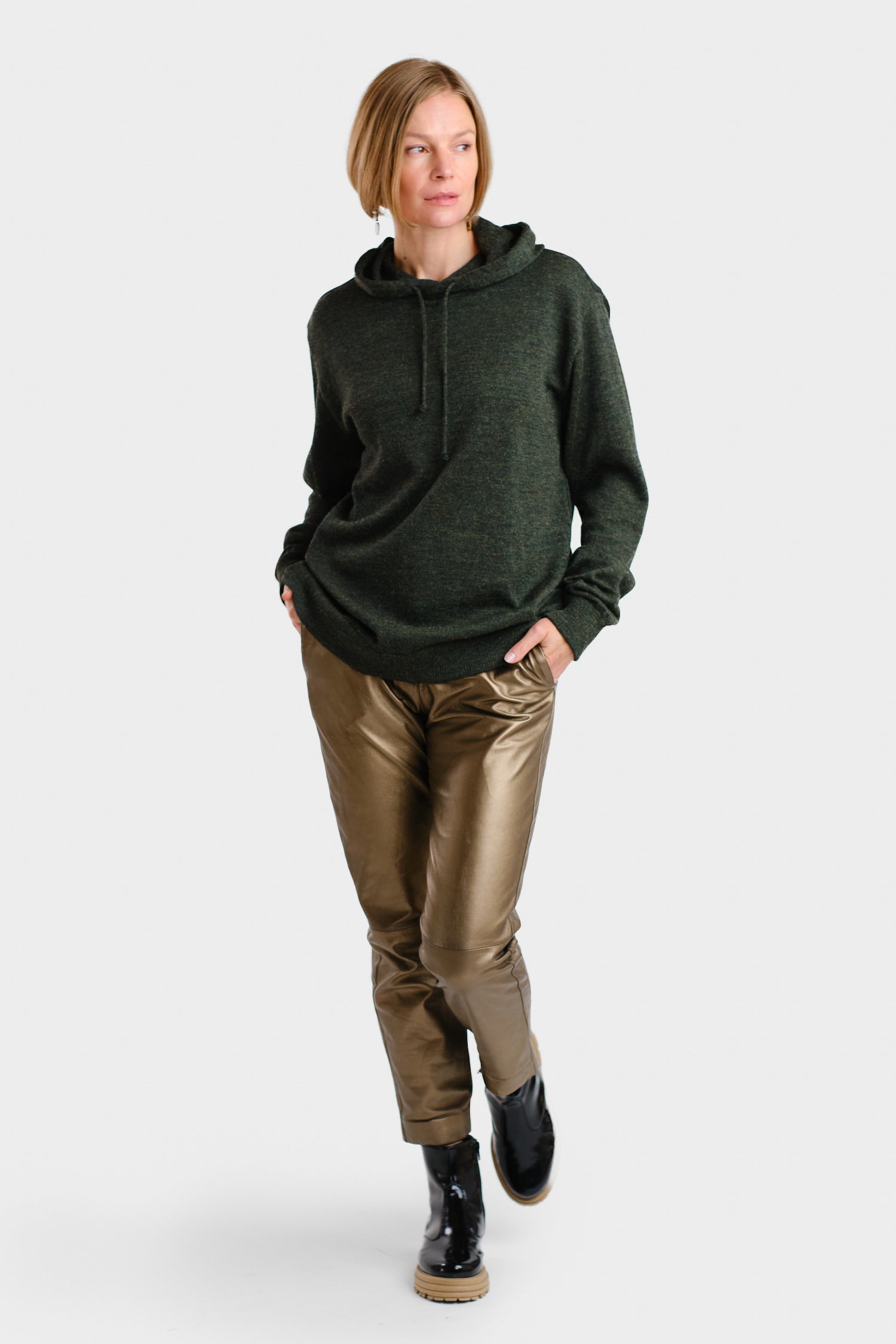 Hoodie Hooded Sweater Forest Green