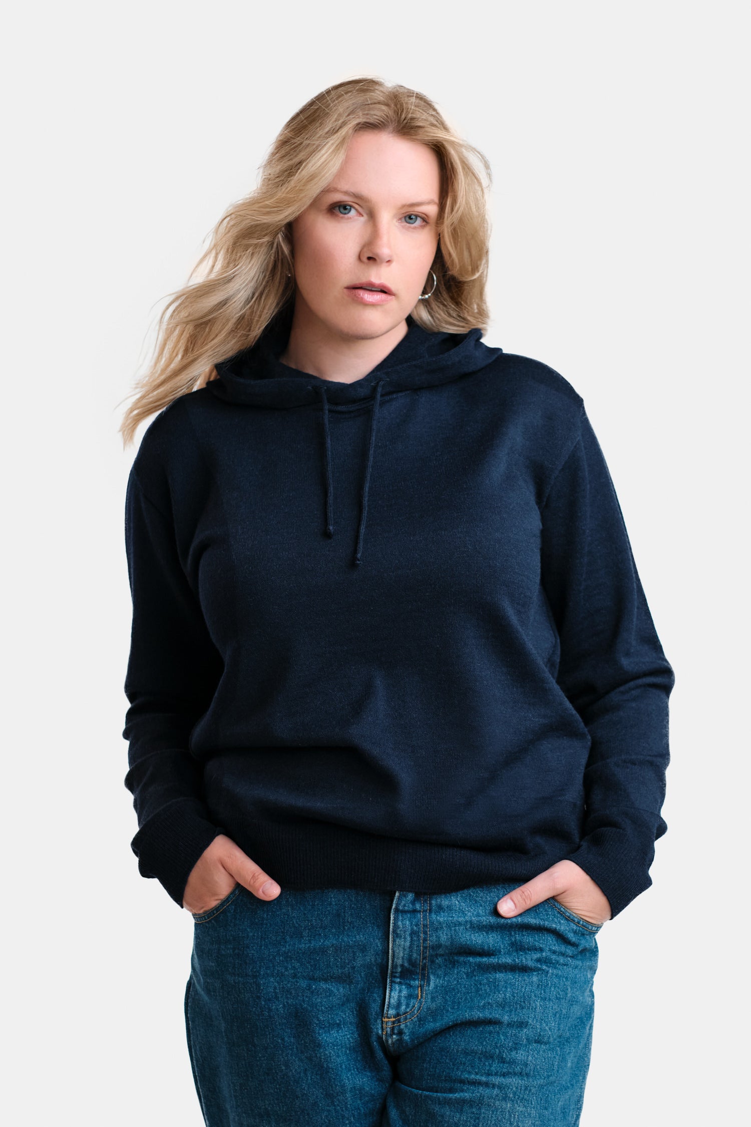 Hoodie Hooded Sweater Navy