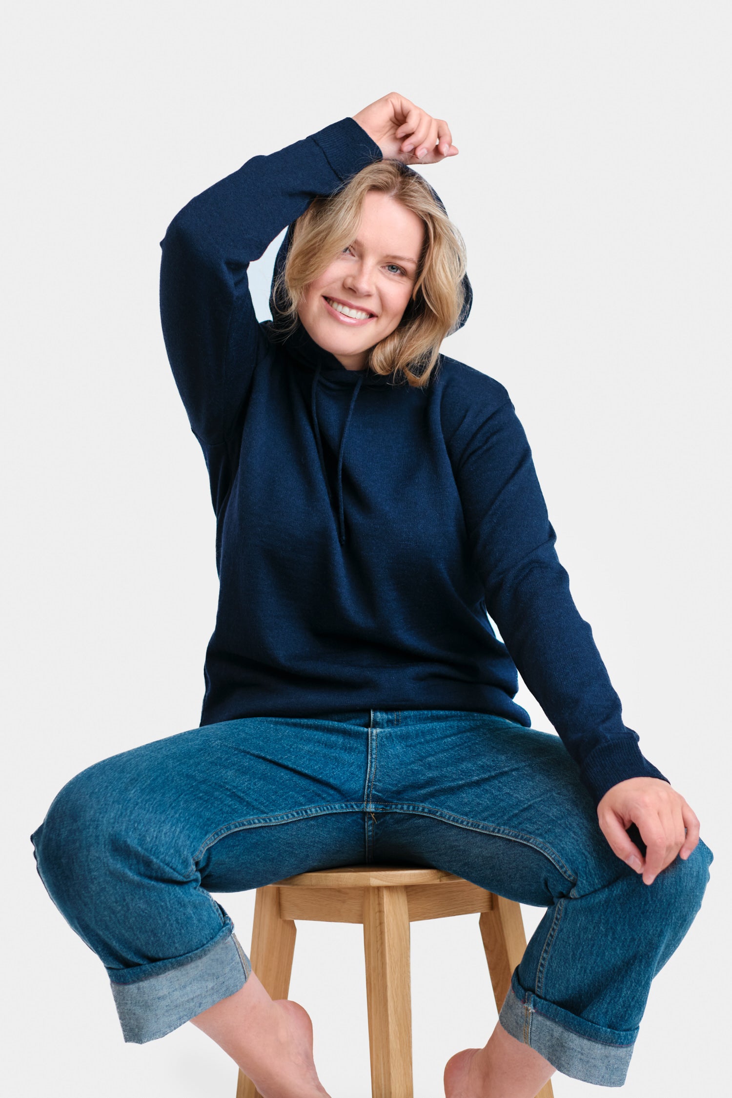 Hoodie Hooded Sweater Navy