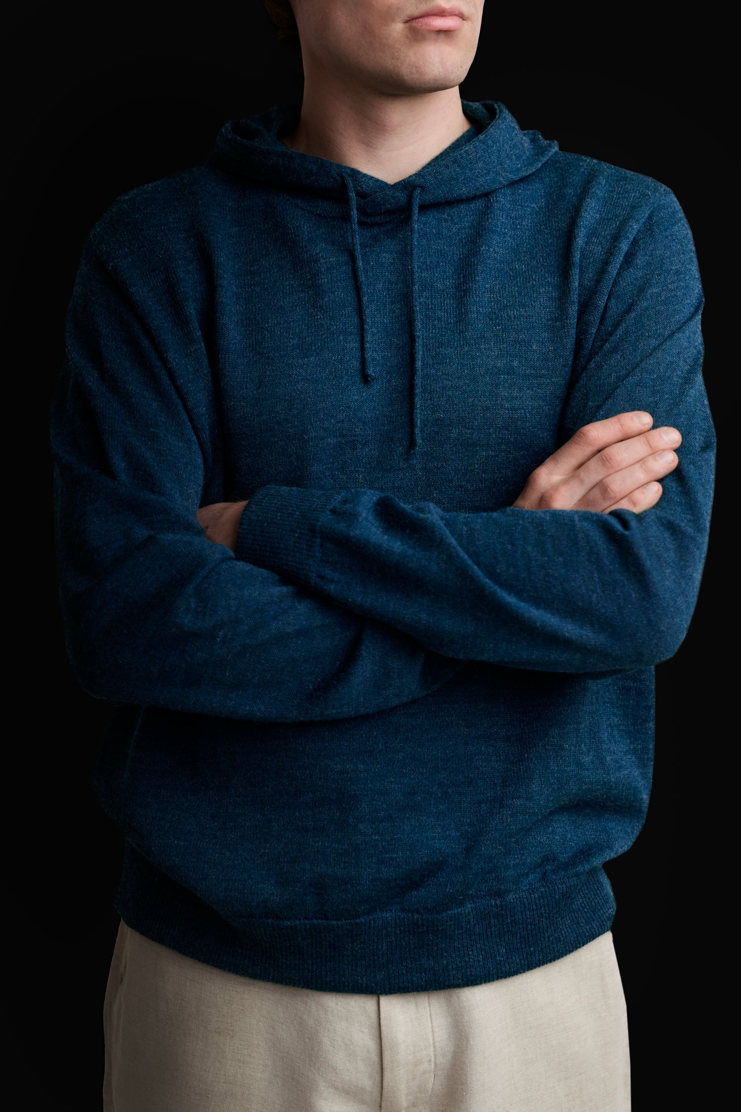 HOODIE alpaca hoodie, petrol