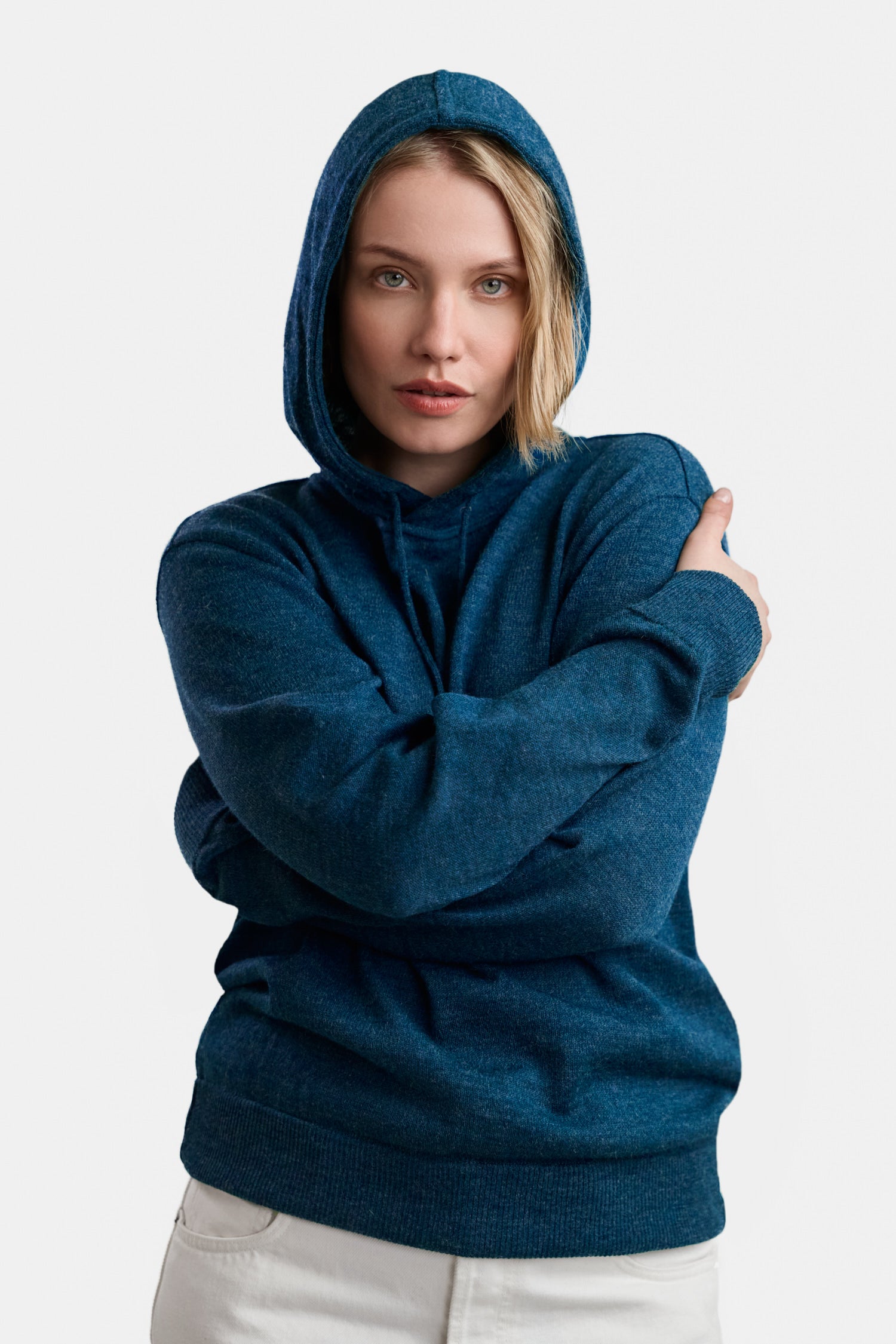 HOODIE pullover, petrol