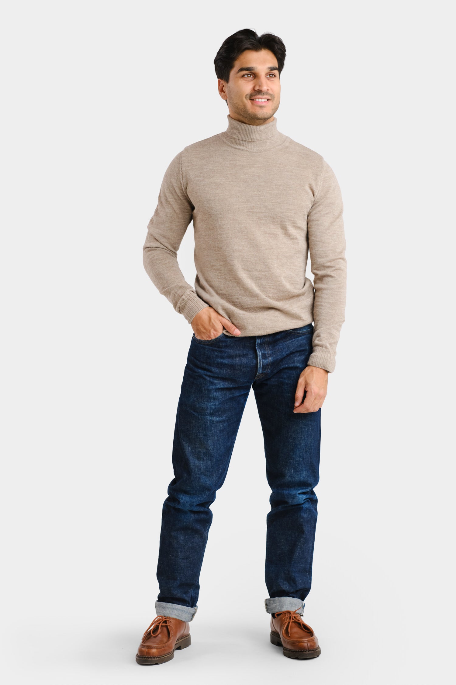 Turtleneck Greige Roll Neck