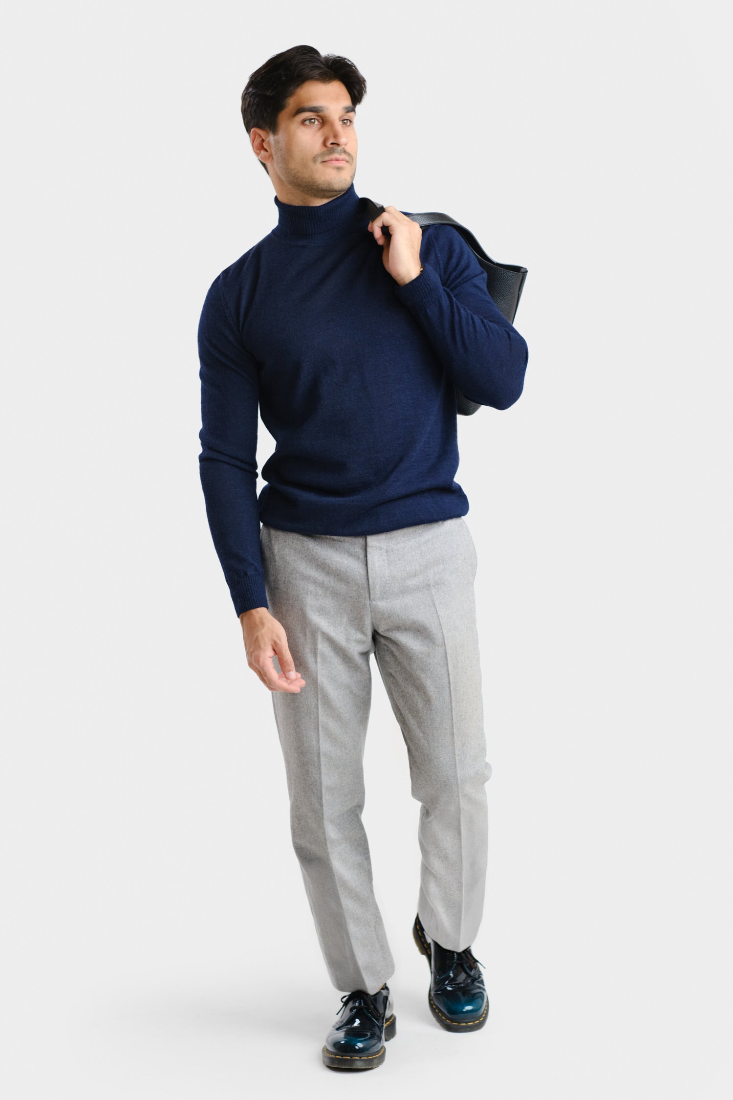 Turtleneck Navy Roll Neck