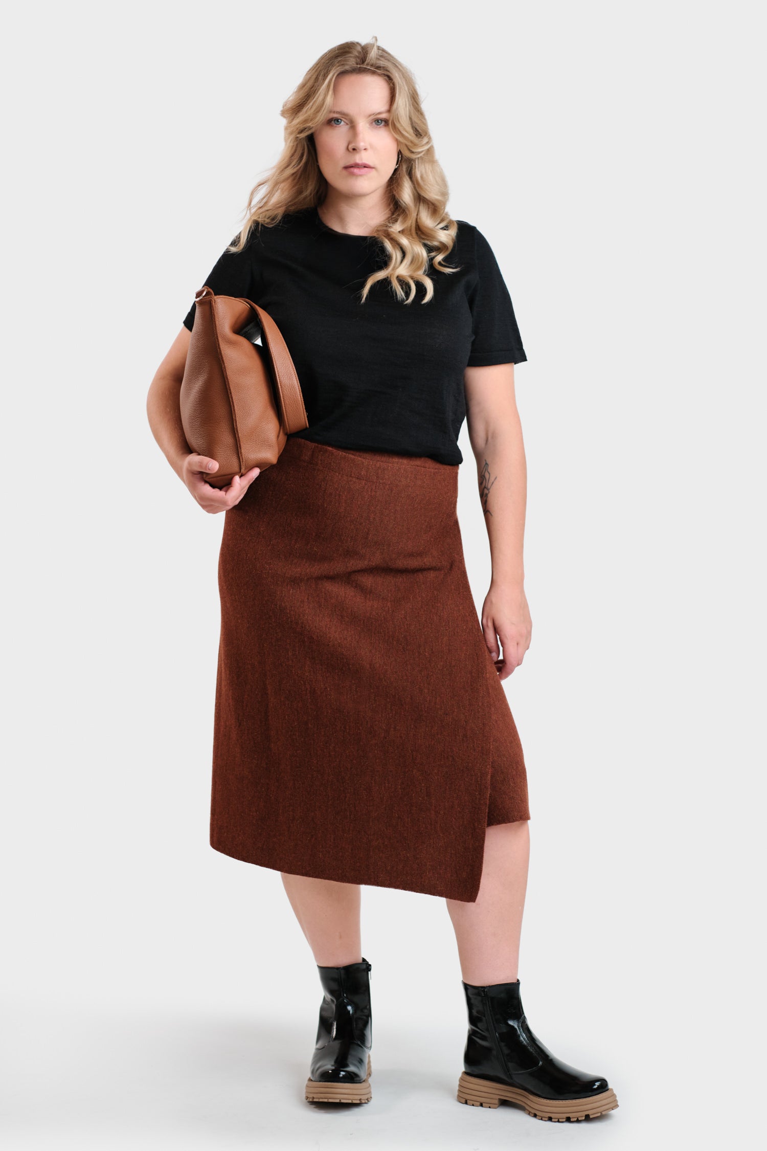 Origami Skirt Mahogany