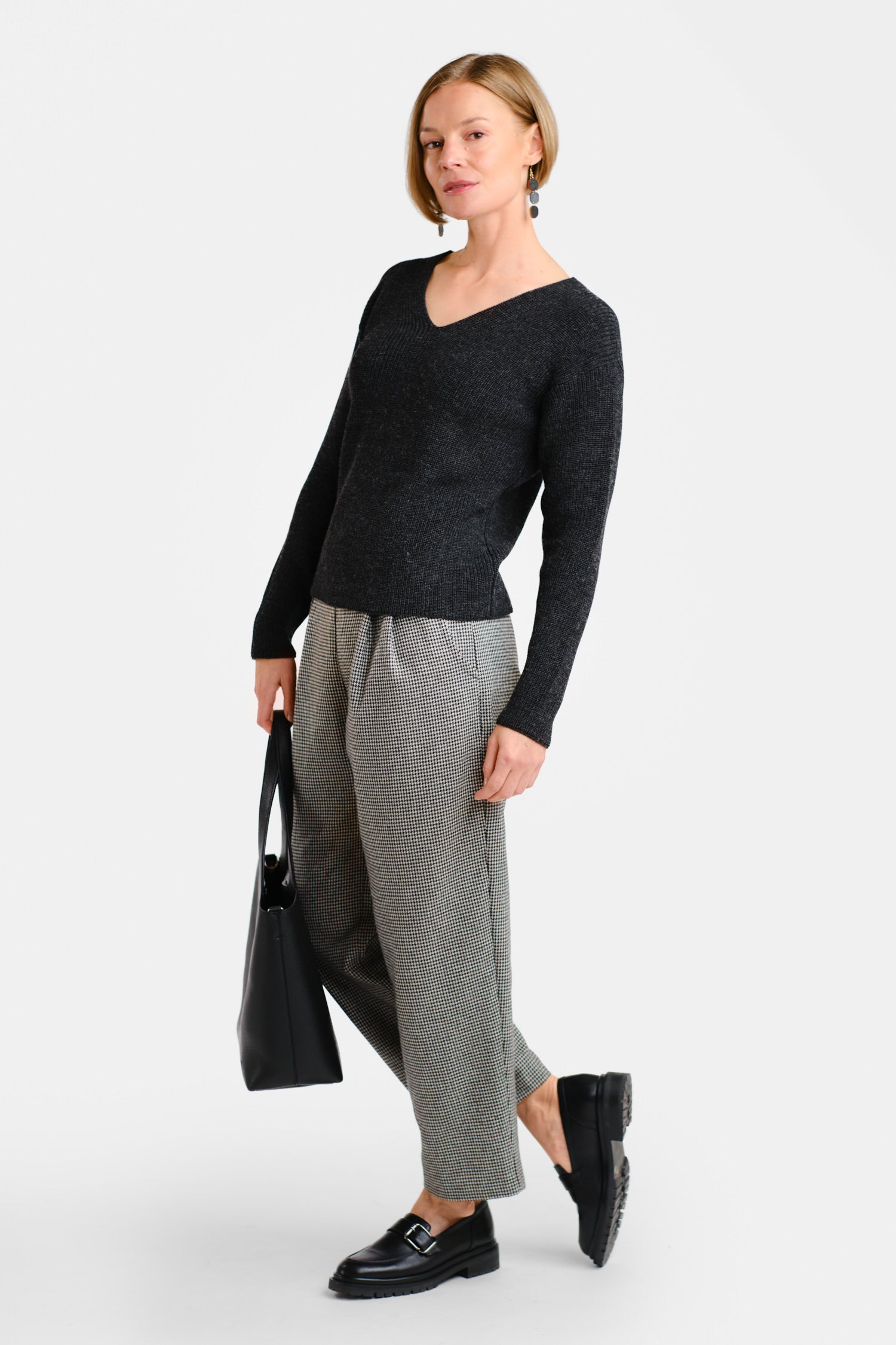 CHUNKY knit sweater, dark grey