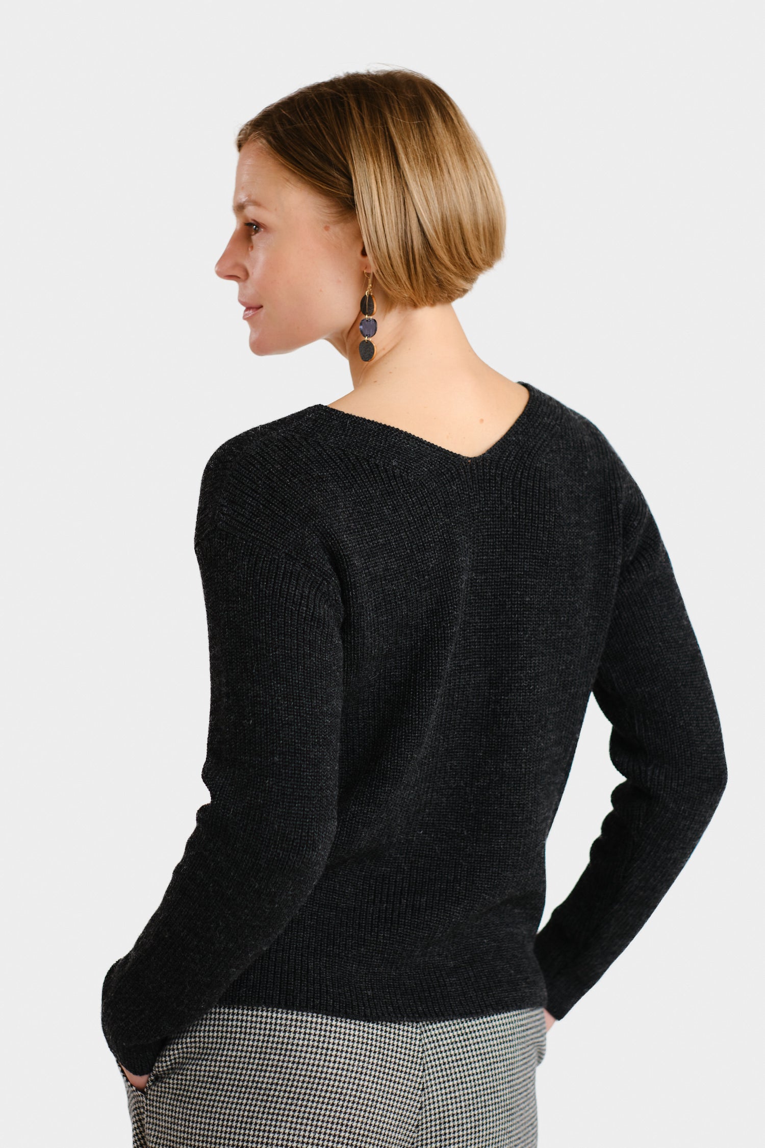 CHUNKY knit sweater, dark grey