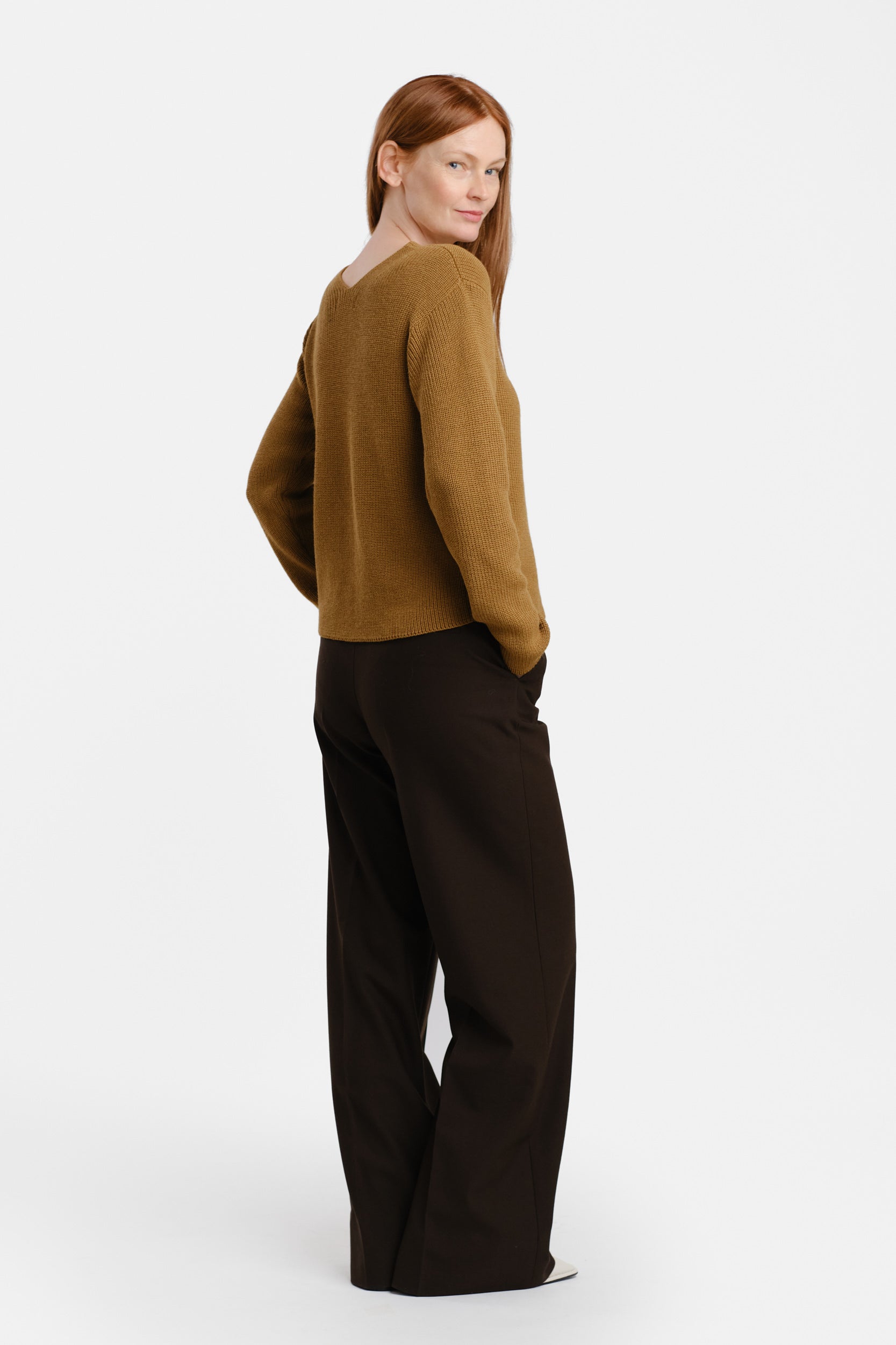 CHUNKY knit sweater, ochre