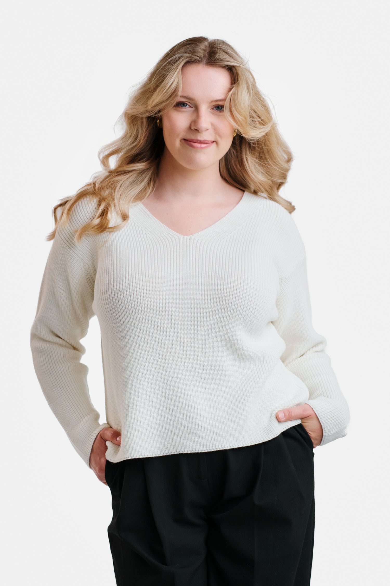 Chunky Knit Sweater White