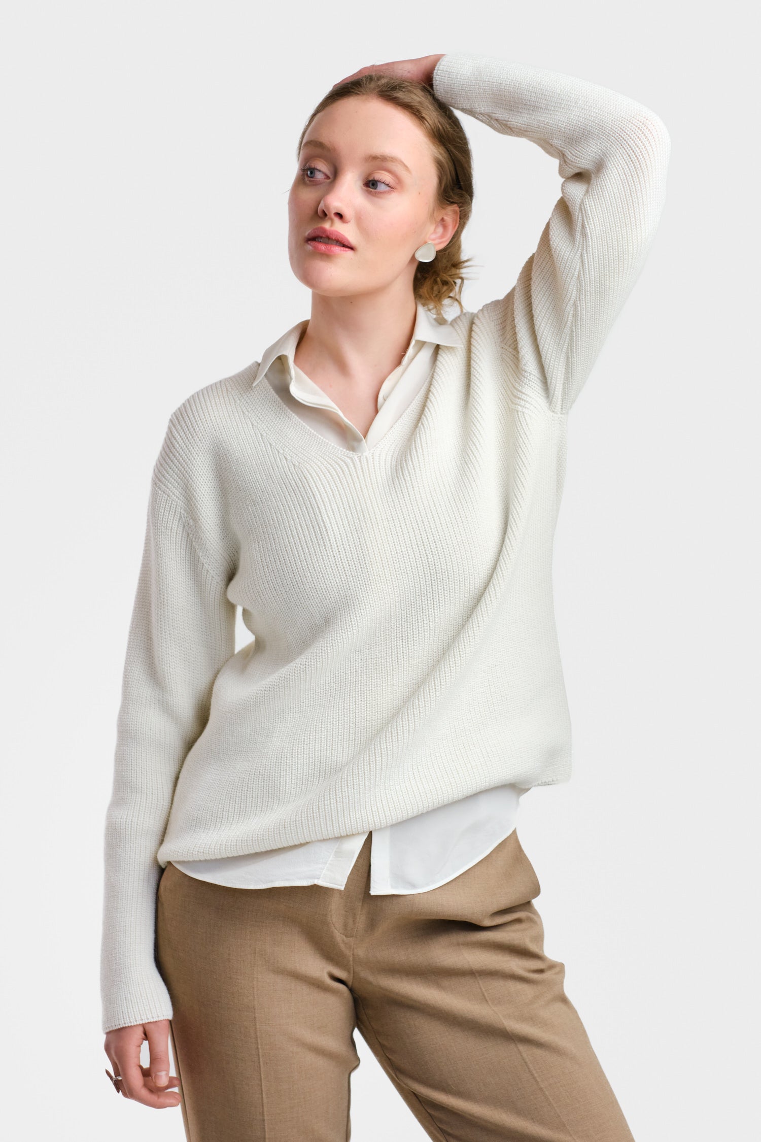 Chunky Knit Sweater White