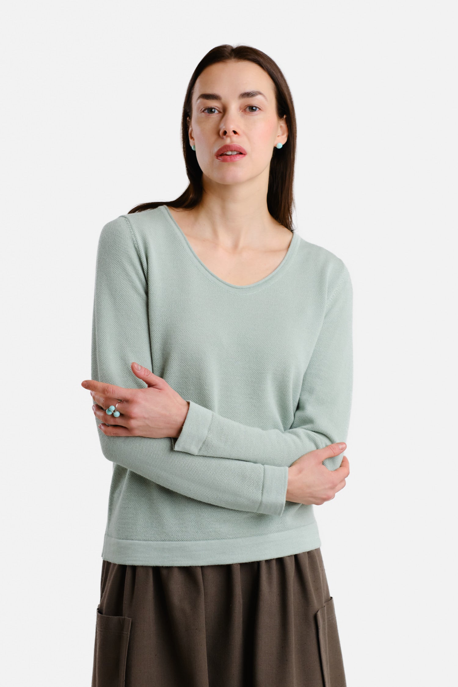ec melodi ニット MELODY jumper, mint | Alpa