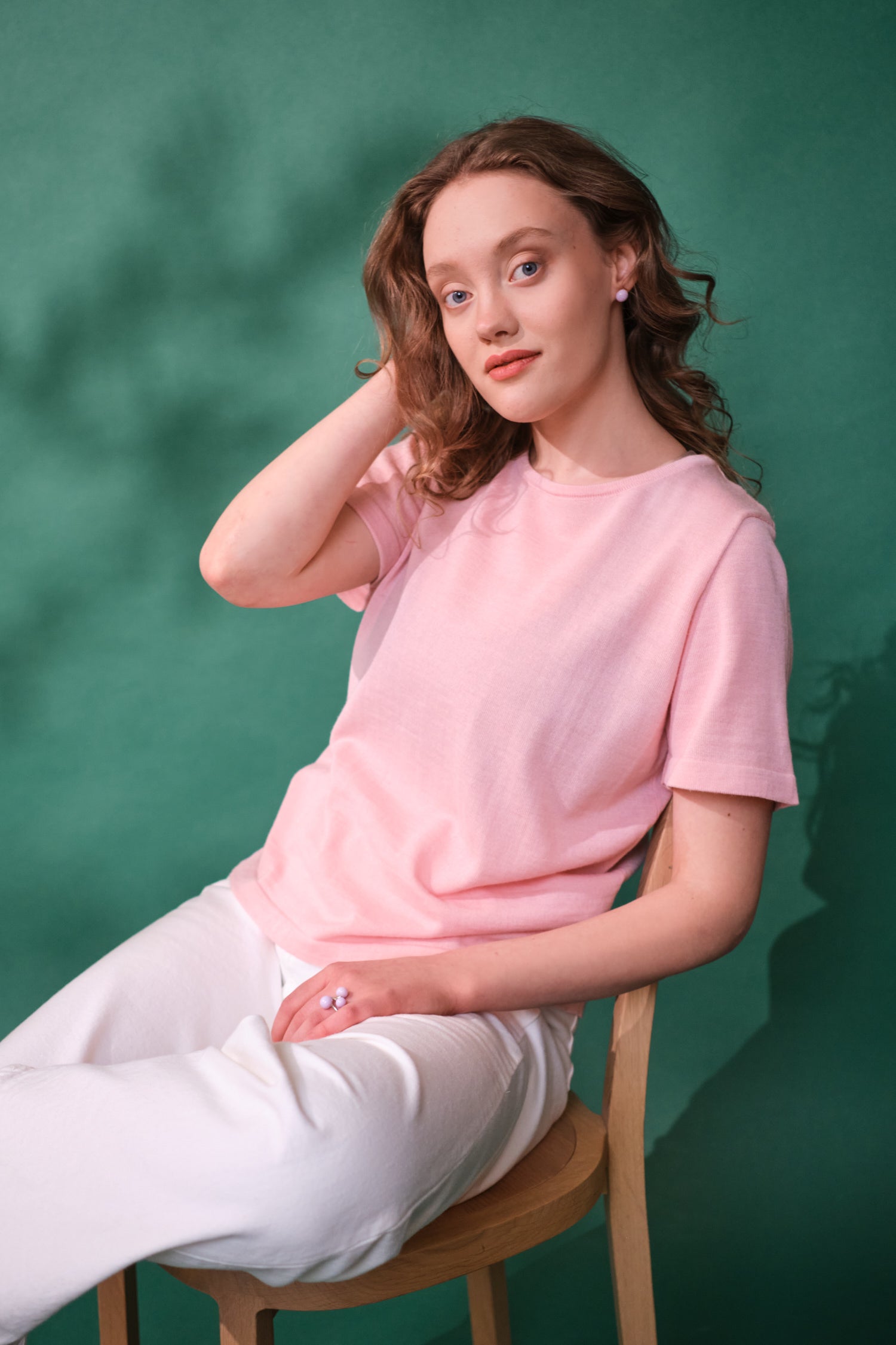 Simple Knit T Shirt Twinflower
