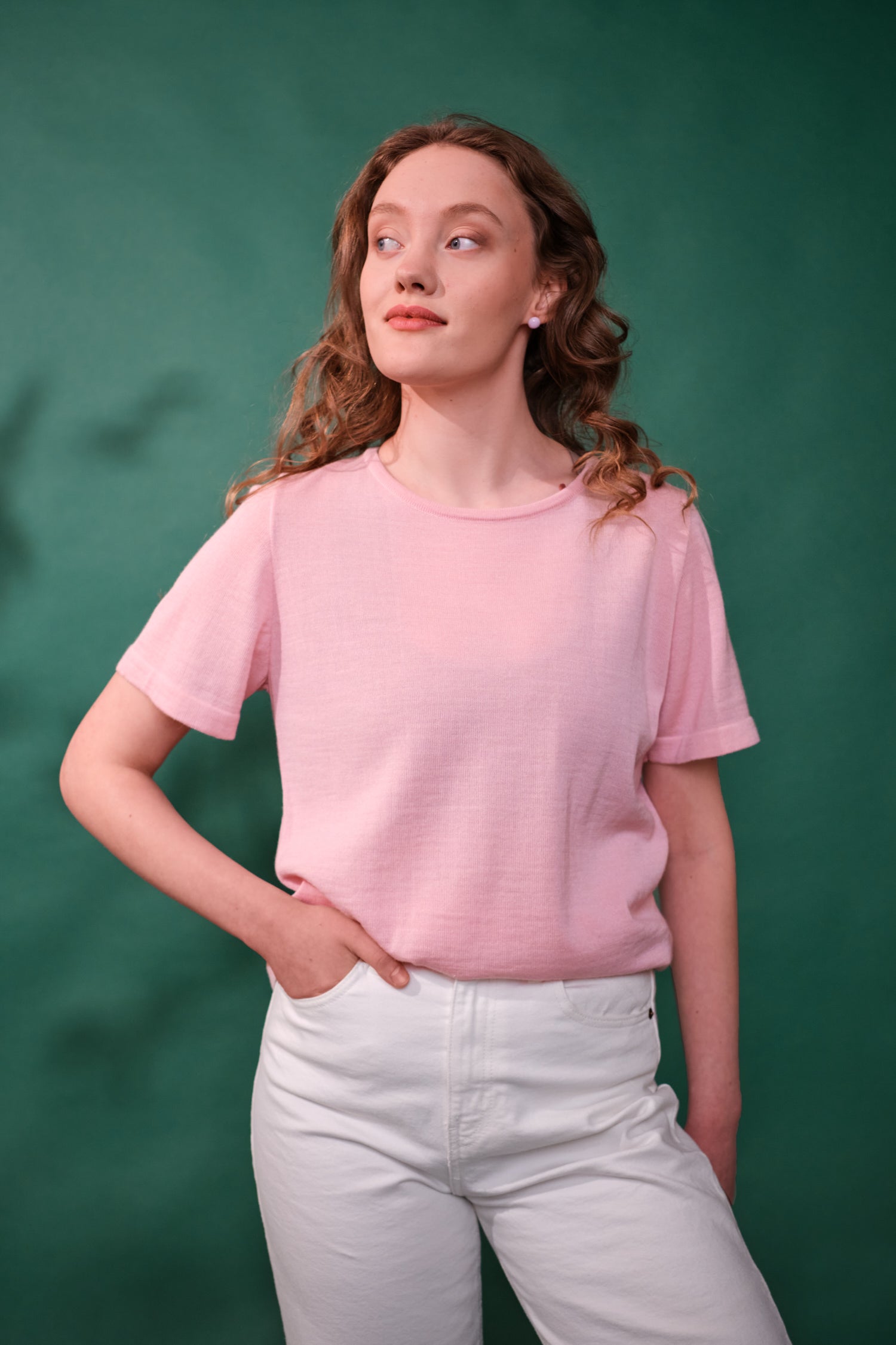 Simple Knit T Shirt Twinflower