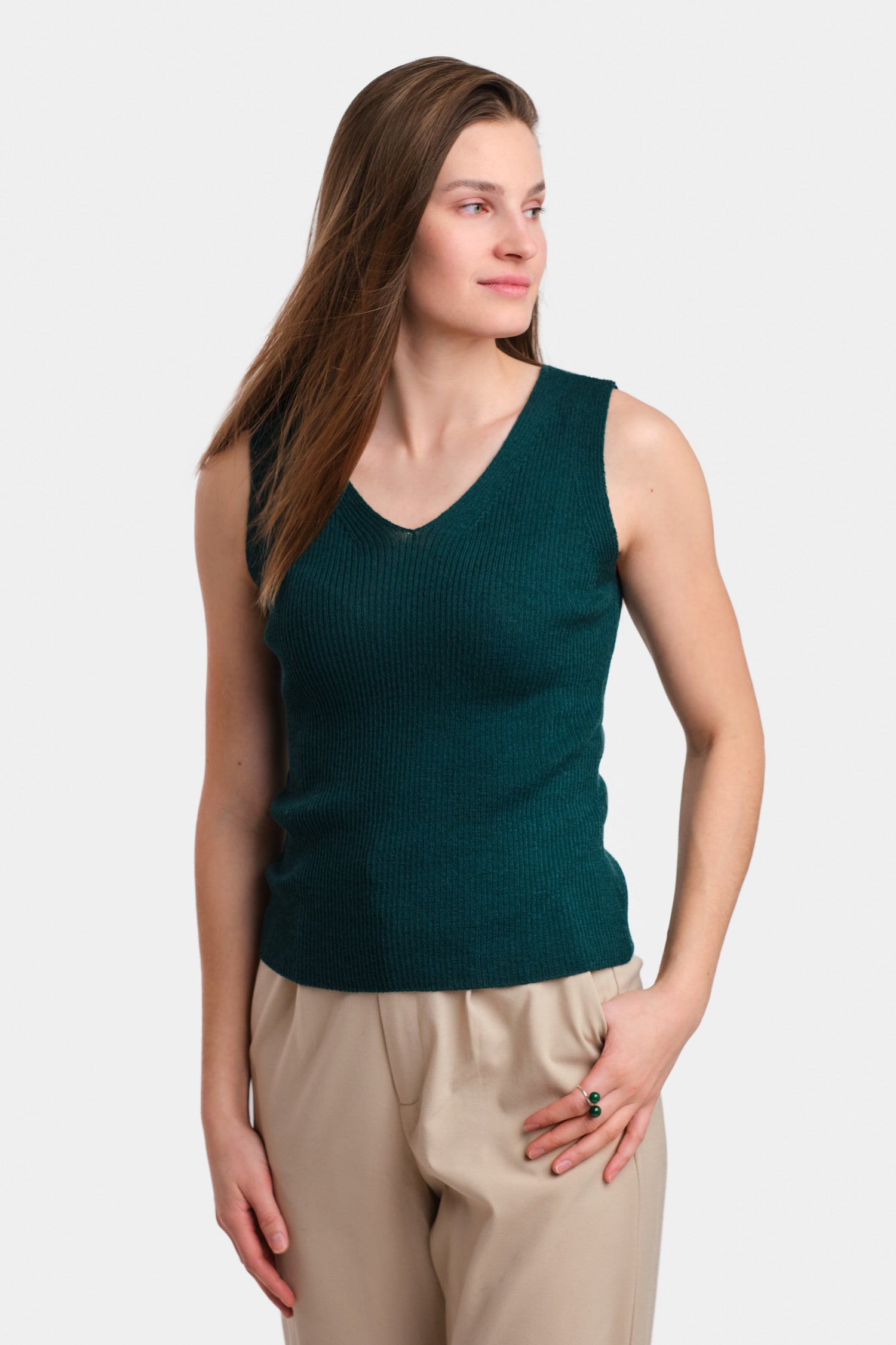 Flow Knitted Top Darkteal