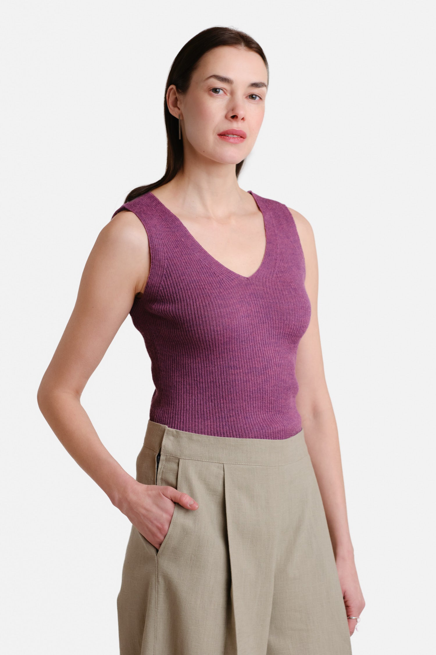 Flow Knitted Top Lilac_32885