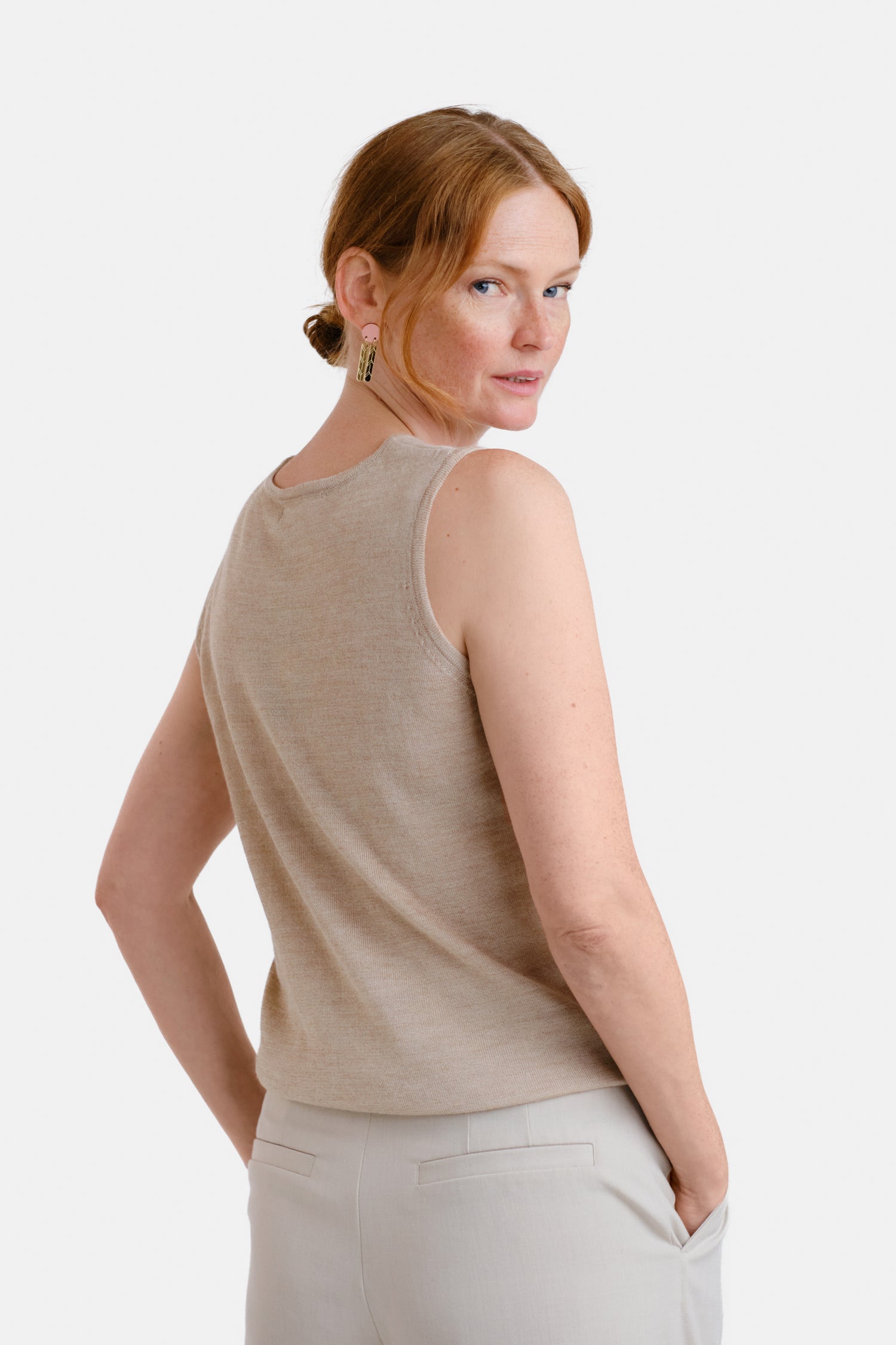 Sense Knitted Top Beige
